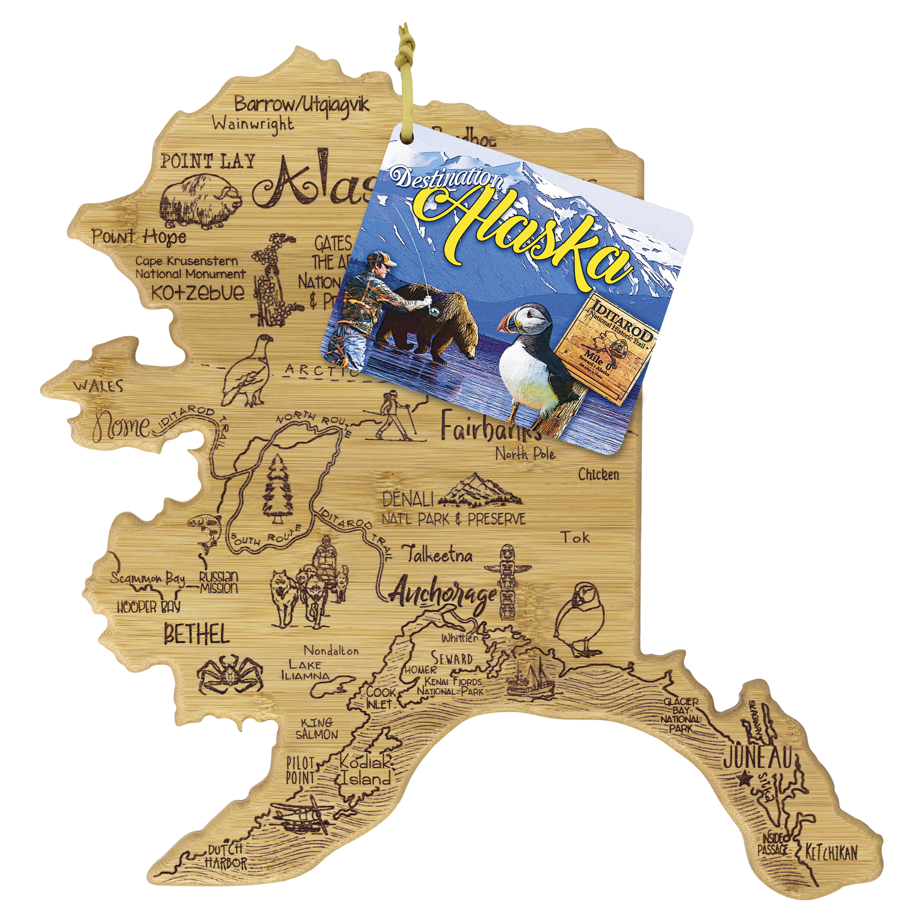 Destination Alaska Cutting & Serving Board 5