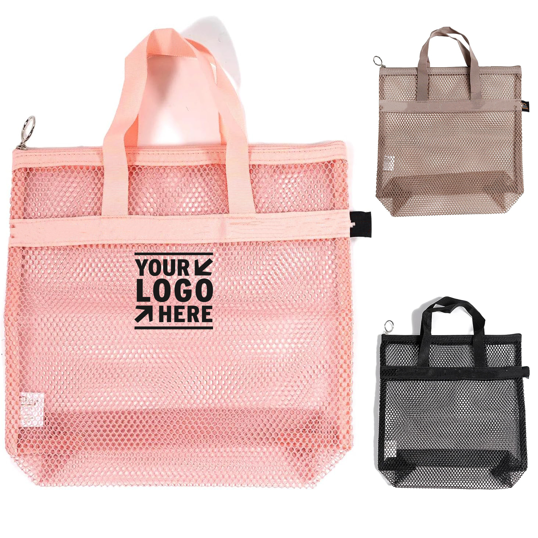 10"x10"x 2.5" Gym Swim Mesh Travel Shower Caddy Tote Bag 2