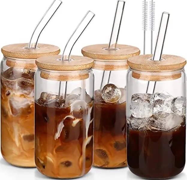 Glass Tumbler with Straw 5