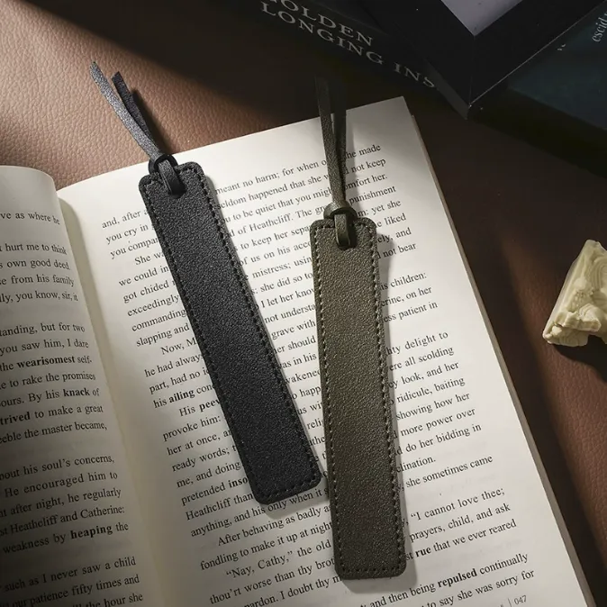 Rectangular Leather Bookmark 4