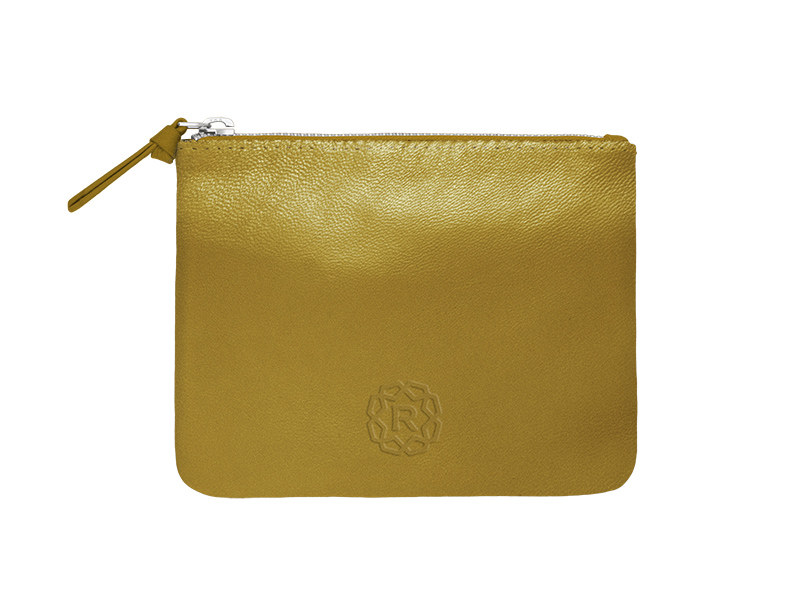 Real Leather Flat Pouch Small