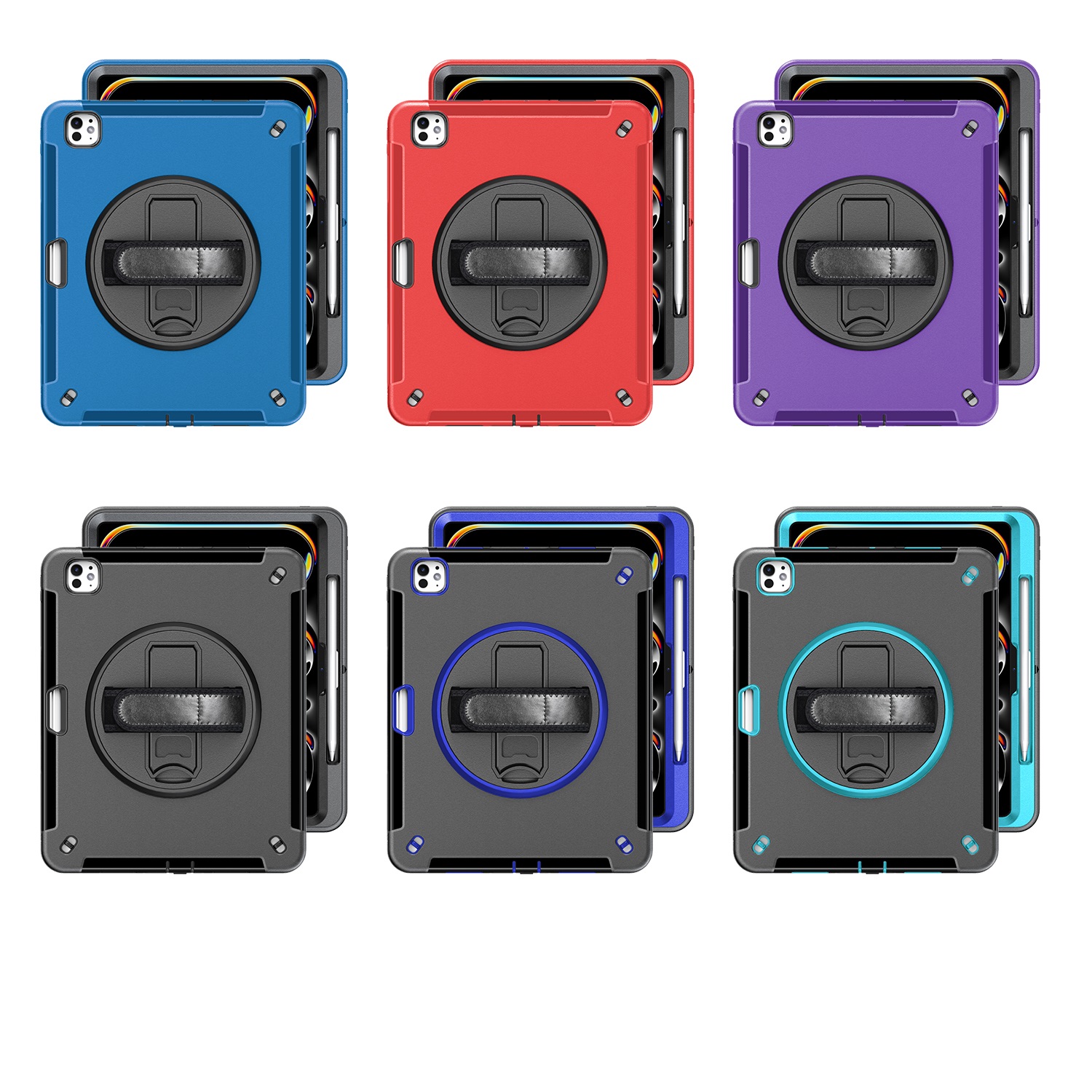 iPad 11M2 2024 Rugged Case with Hand Strap and Shoulder Strap 6
