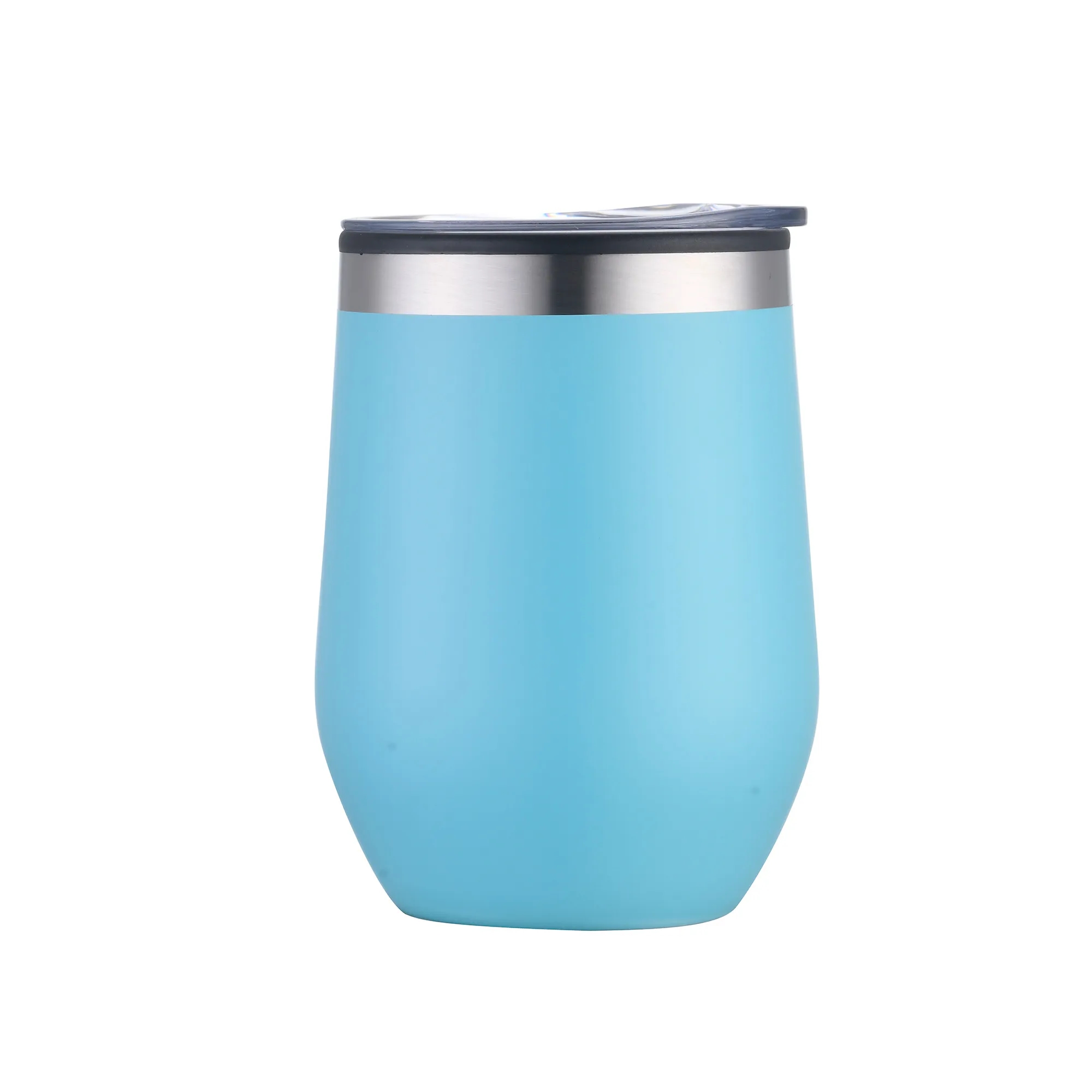 12oz. Double Wall SS / PP Wine Mug with Clear Lid 4