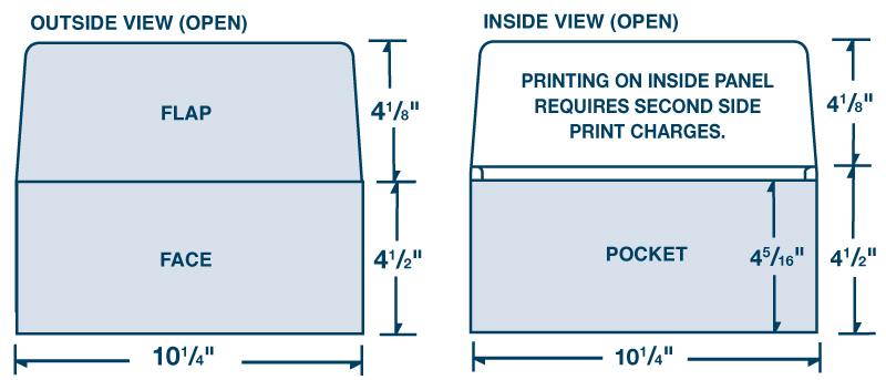 Document Folder Foil Stamped on Premium 100 lb. Linen Stock (4-1/2" x 10-1/4") 5
