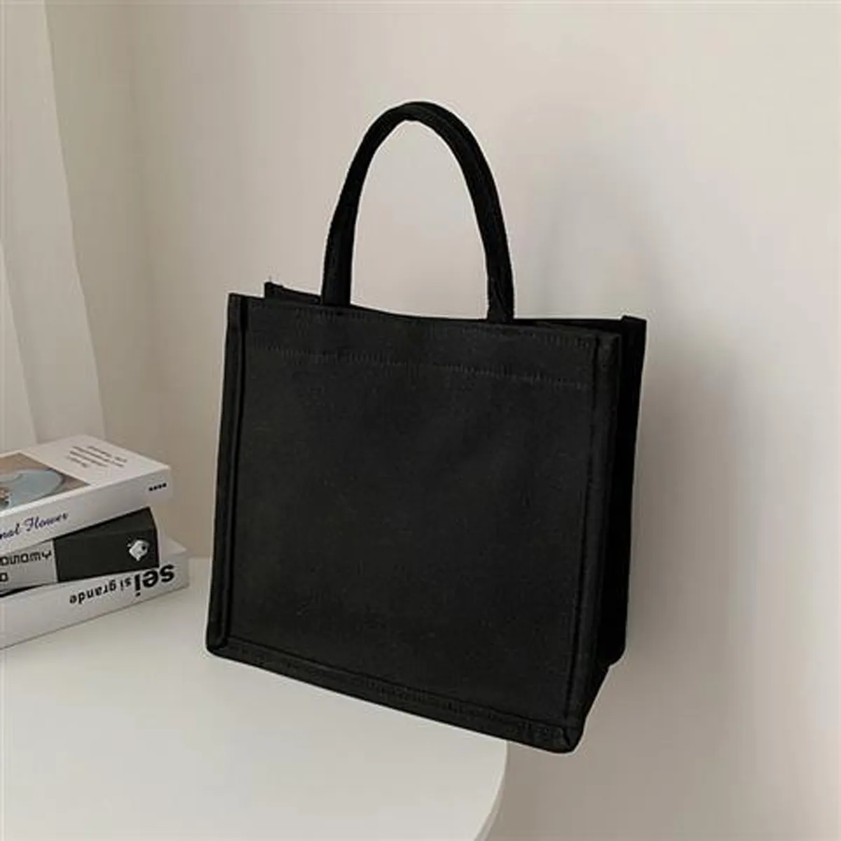 Customization Large Capacity Minimalist Canvas Tote Bag 3
