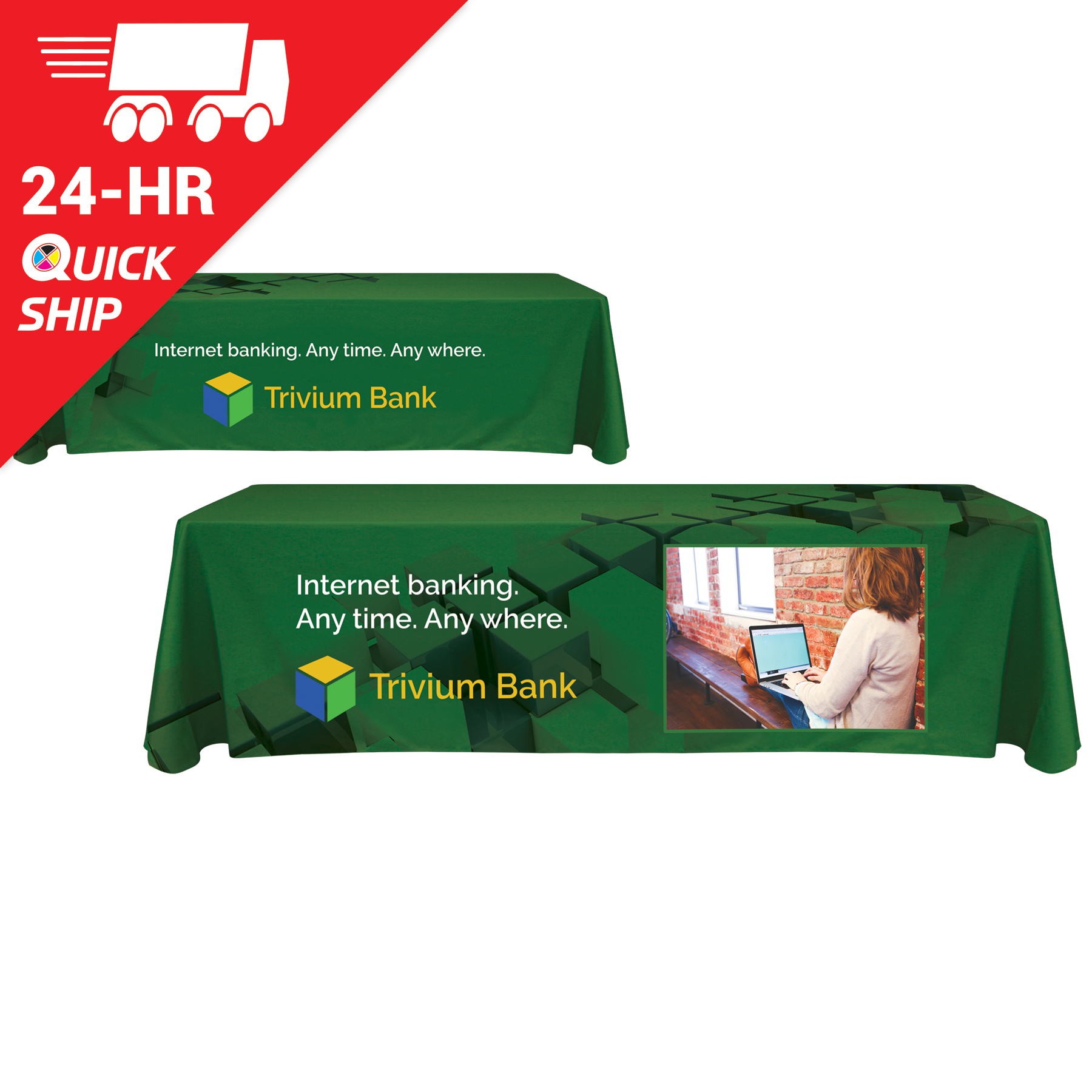 24 - Hour 8' Custom Throw Style Table Cover 7