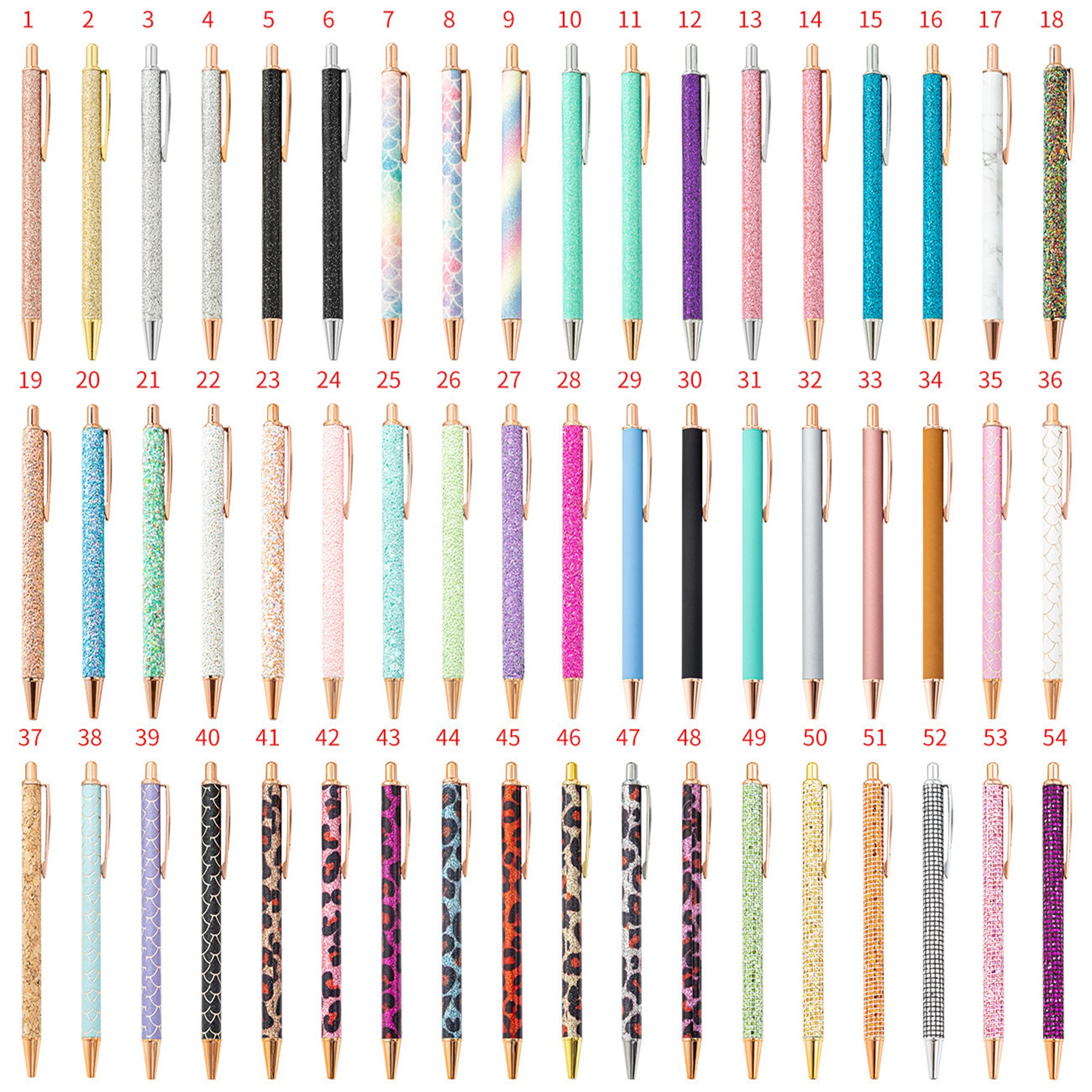 Bling Black Ink Ballpoint Pens 2