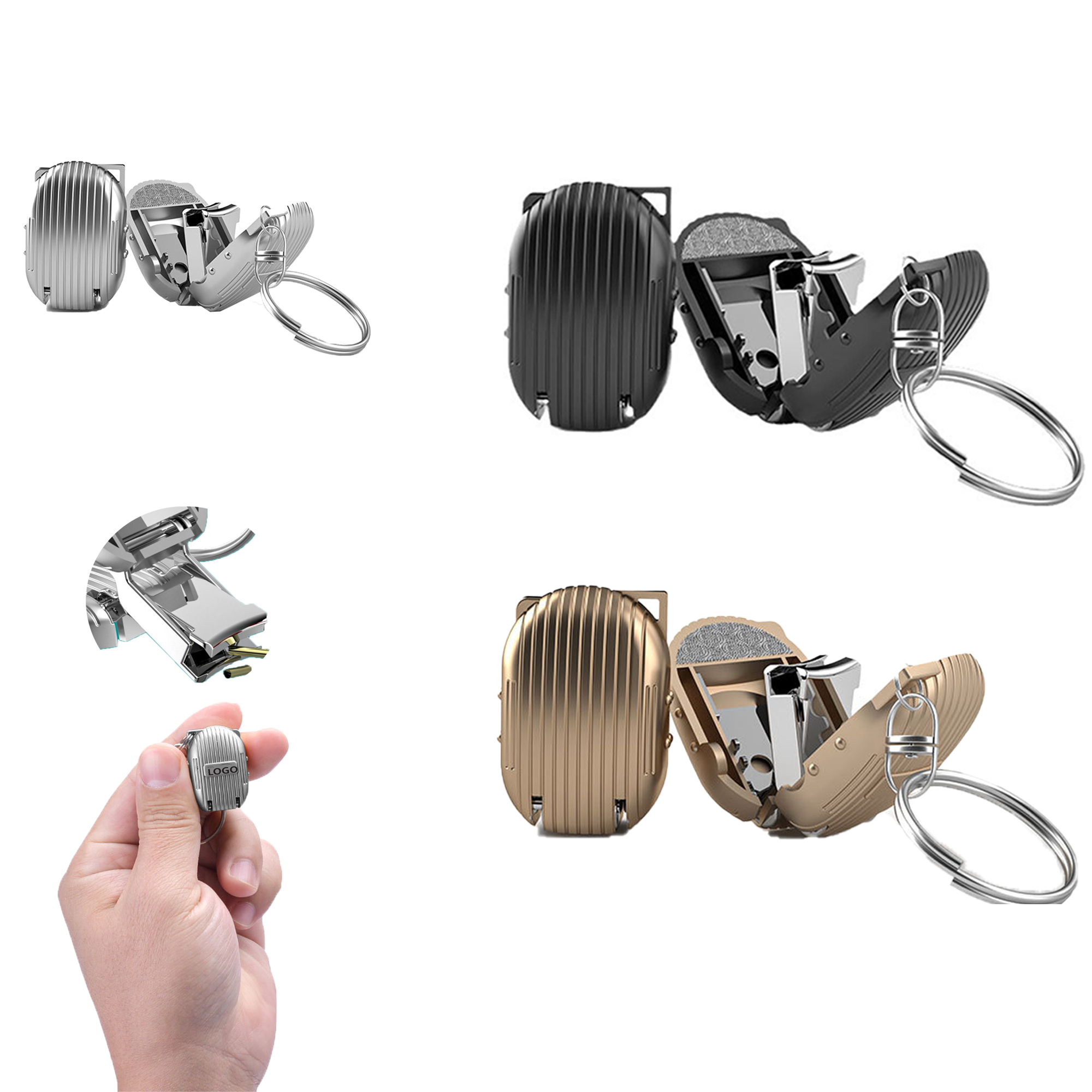 Nail Clippers With Keychain Shape Of Suitcase. 2