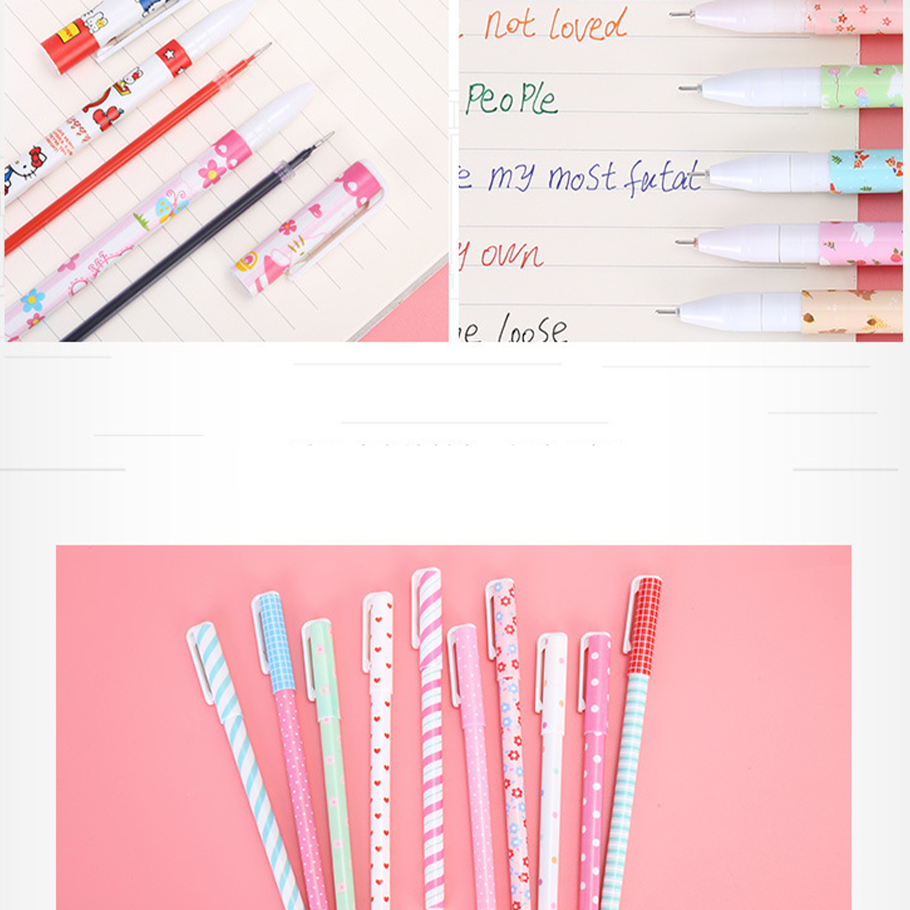 Creative cute little fresh gel pens 10 sets 5