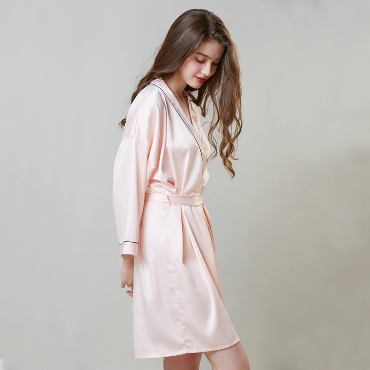 Women's Satin Robe,Silky Kimono Bathrobe 13