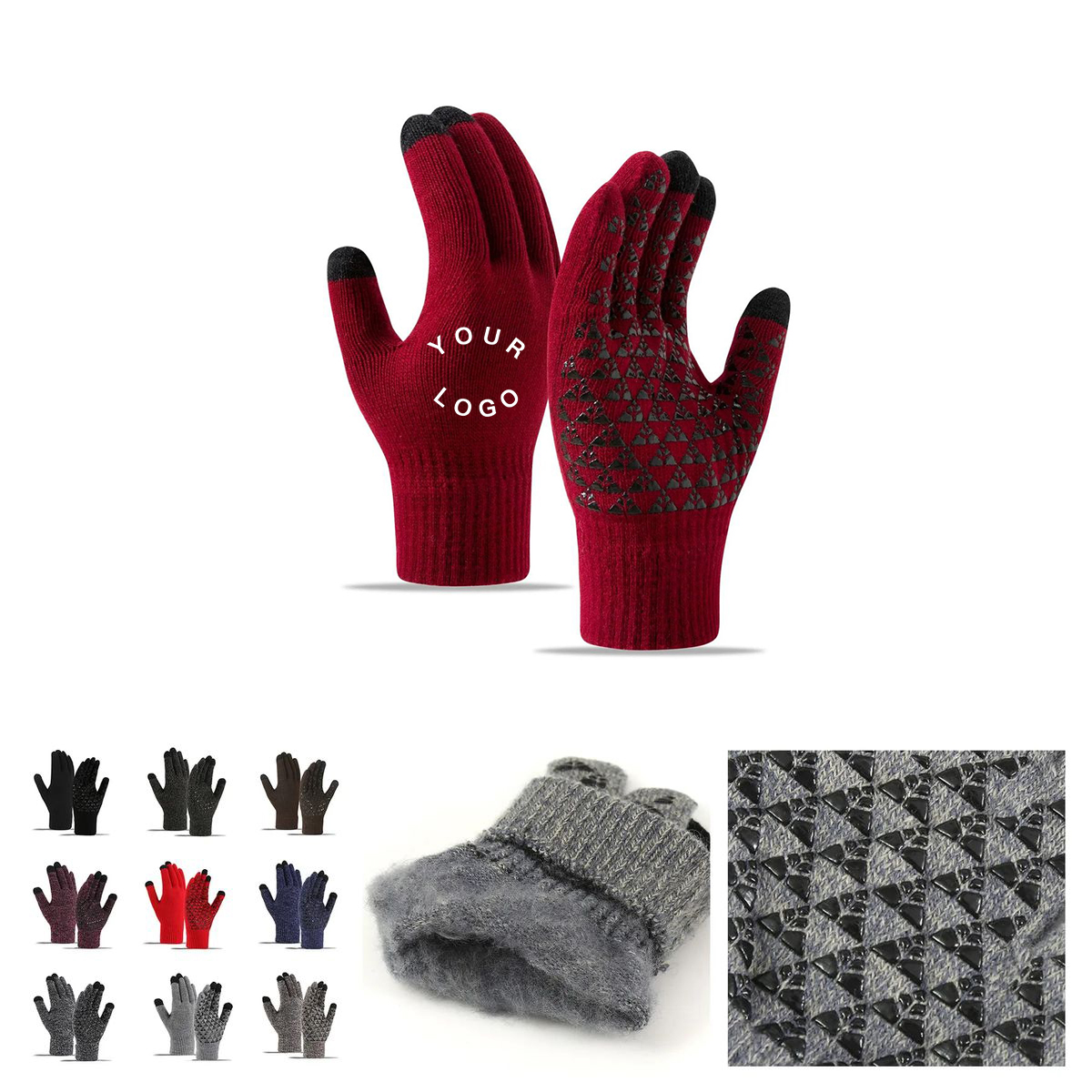 Breathable Knit Gloves for Winter Activities 2