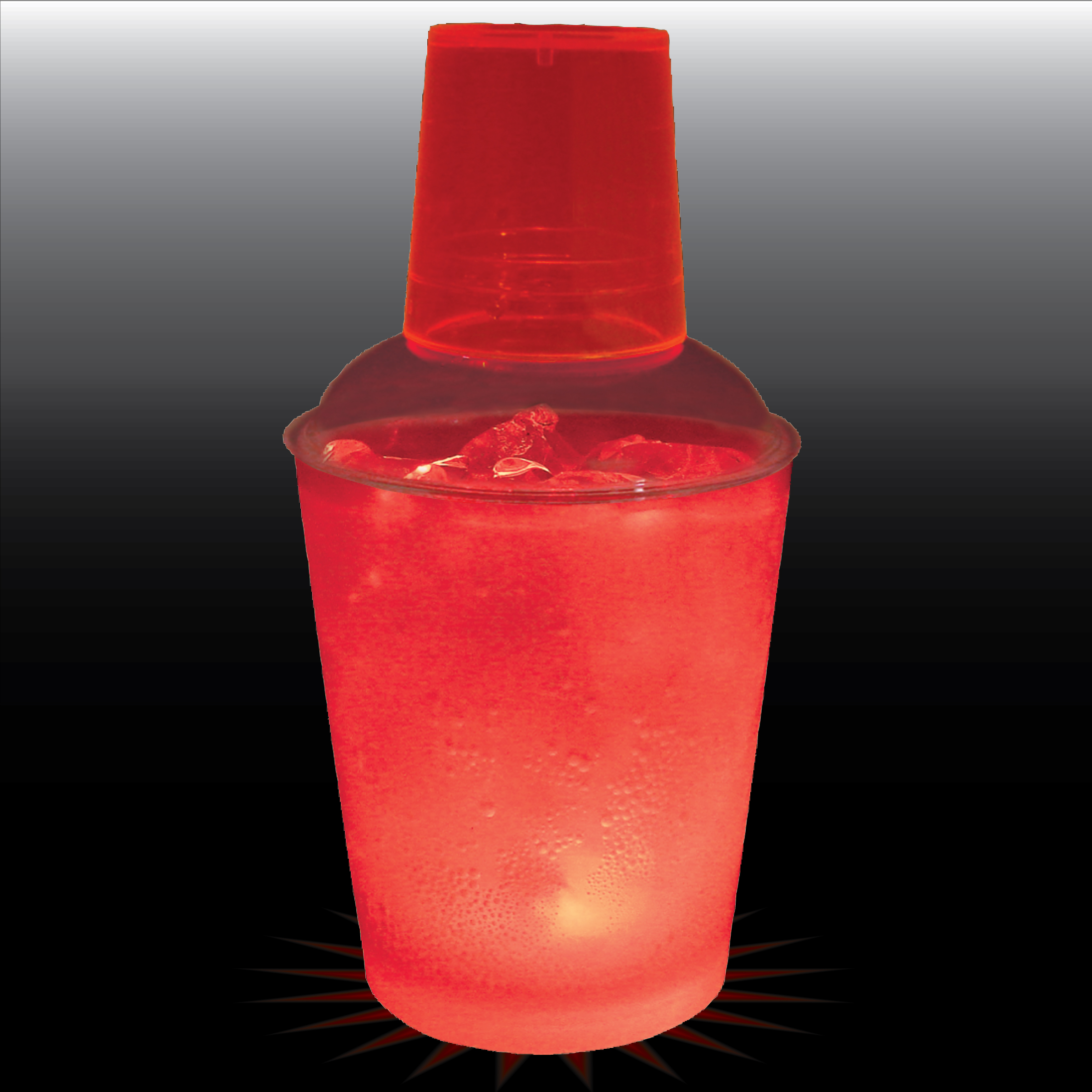 12oz Single Light 3 Piece Plastic Cocktail Shaker 13