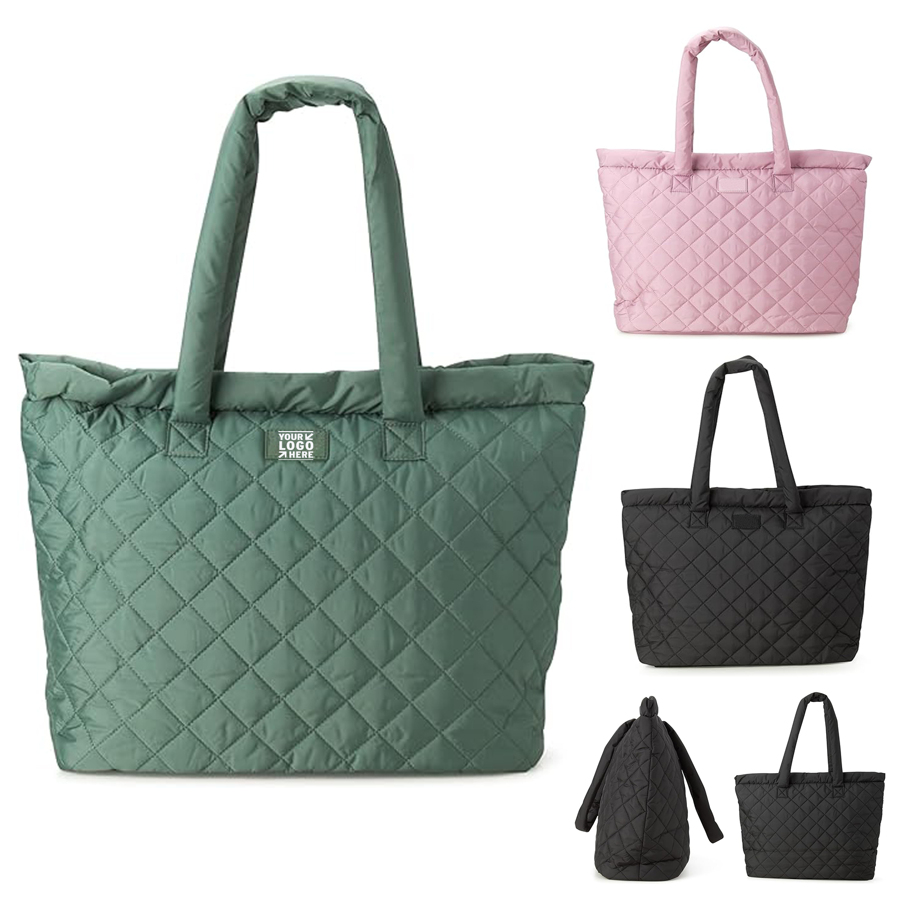 Reebok Women Tote Quilted Carry-All Sports Gym Shoulder Casual Purse Hand Bag 2