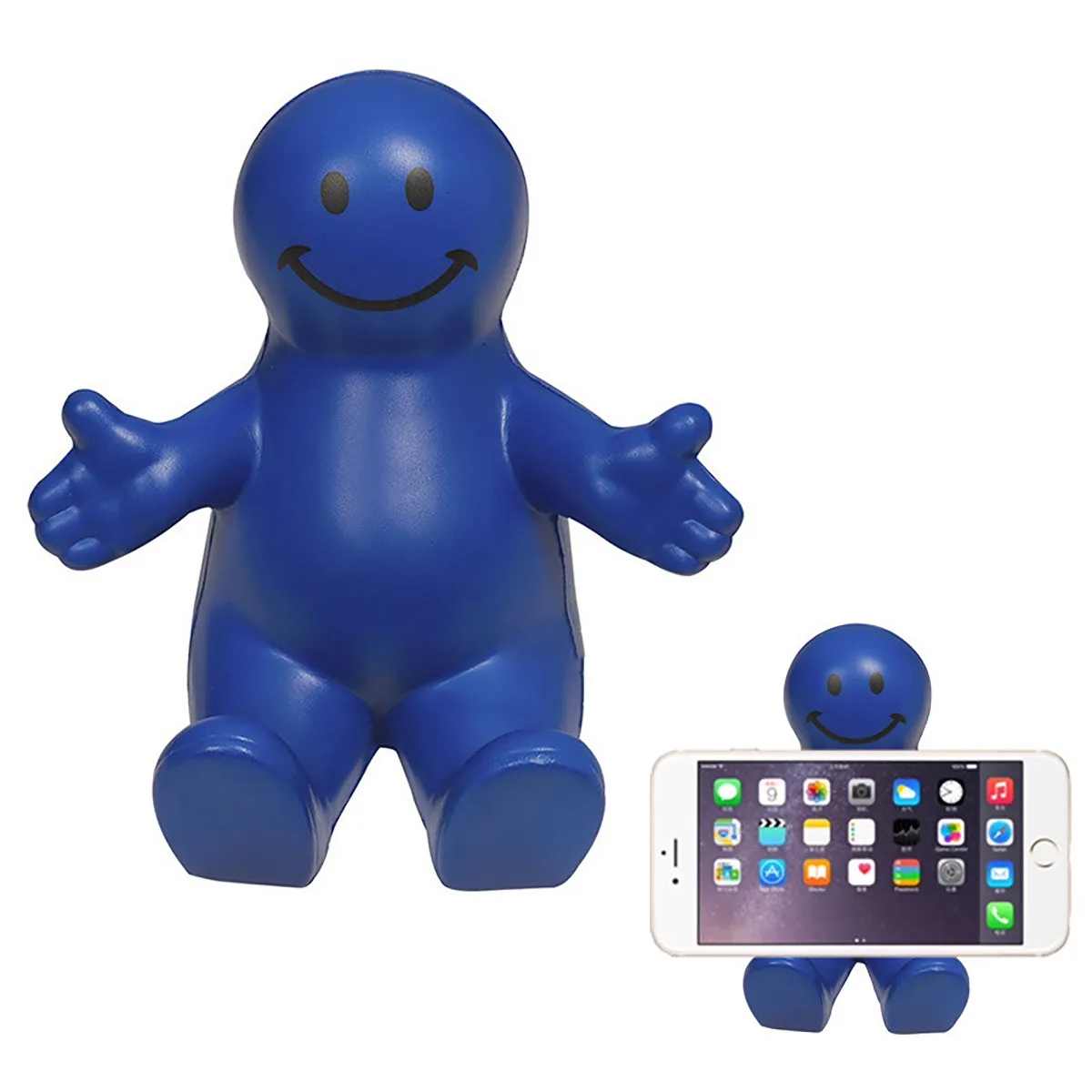Squeezable Smile Face Stress Reliever Guy Phone Holders 2
