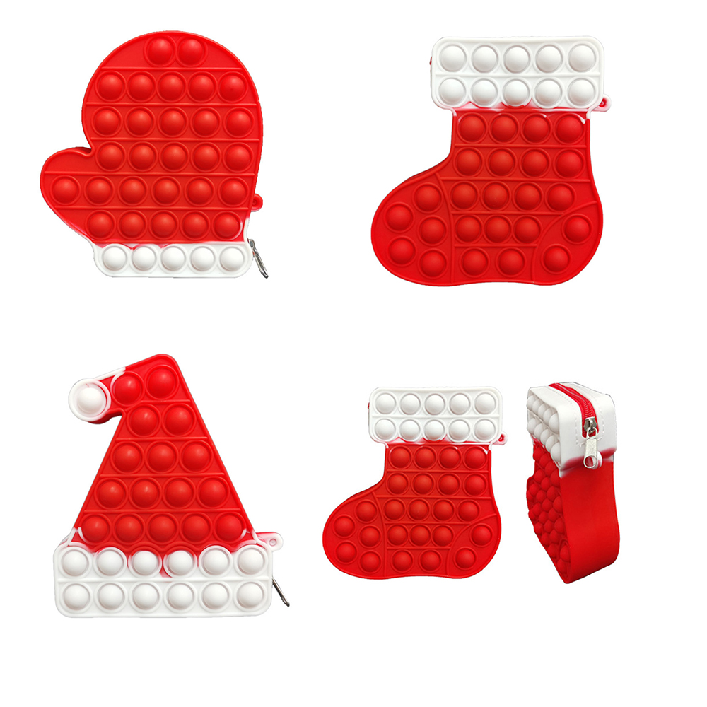 Christmas Silicone Fidget Small Pop Bag