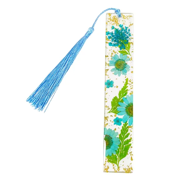 Pressed Flower Resin Bookmark with Tassel 16