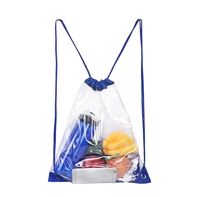 Promotional Clear Plastic Drawstring Bag 2