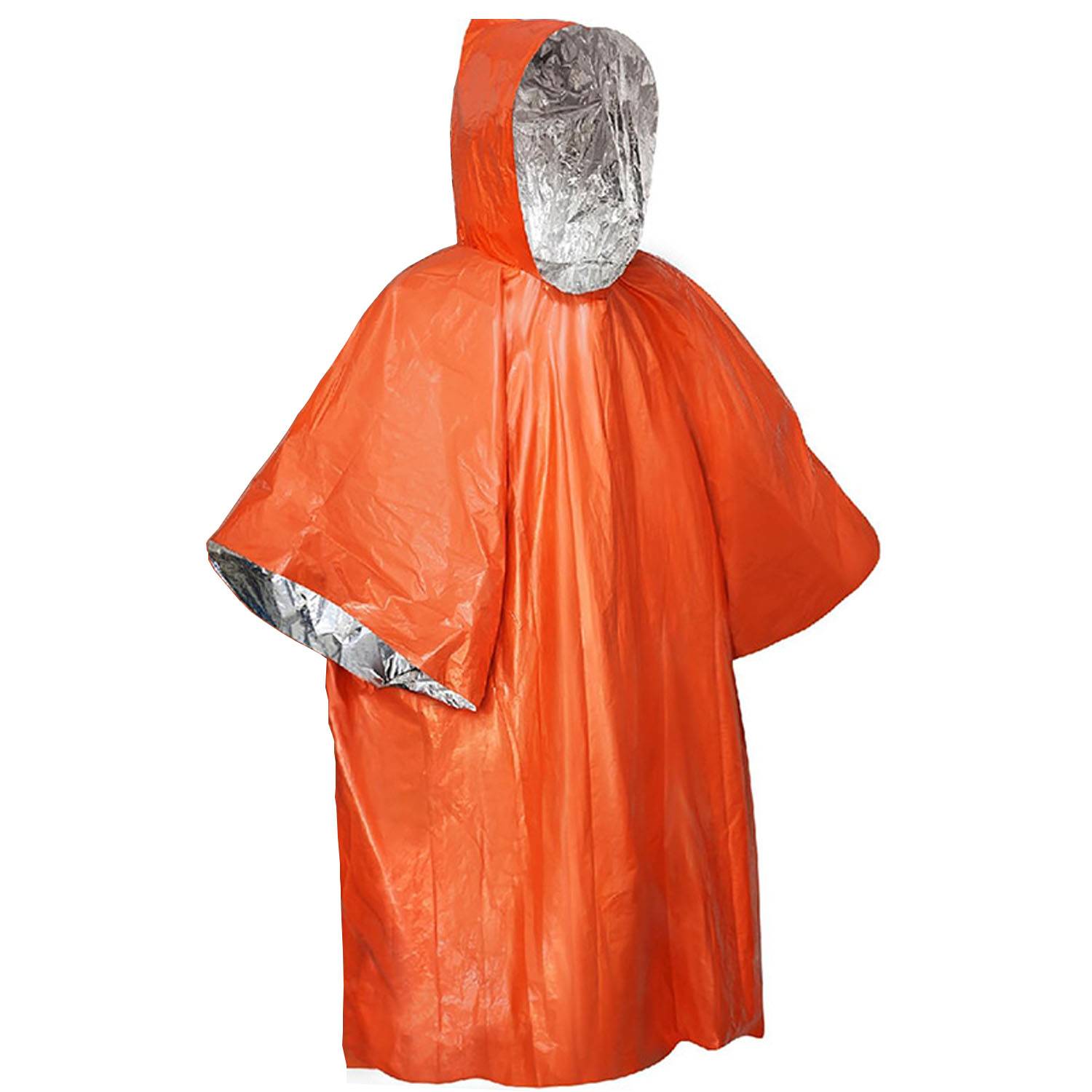 Lightweight Reusable PE Aluminum Plated Film Raincoat 2
