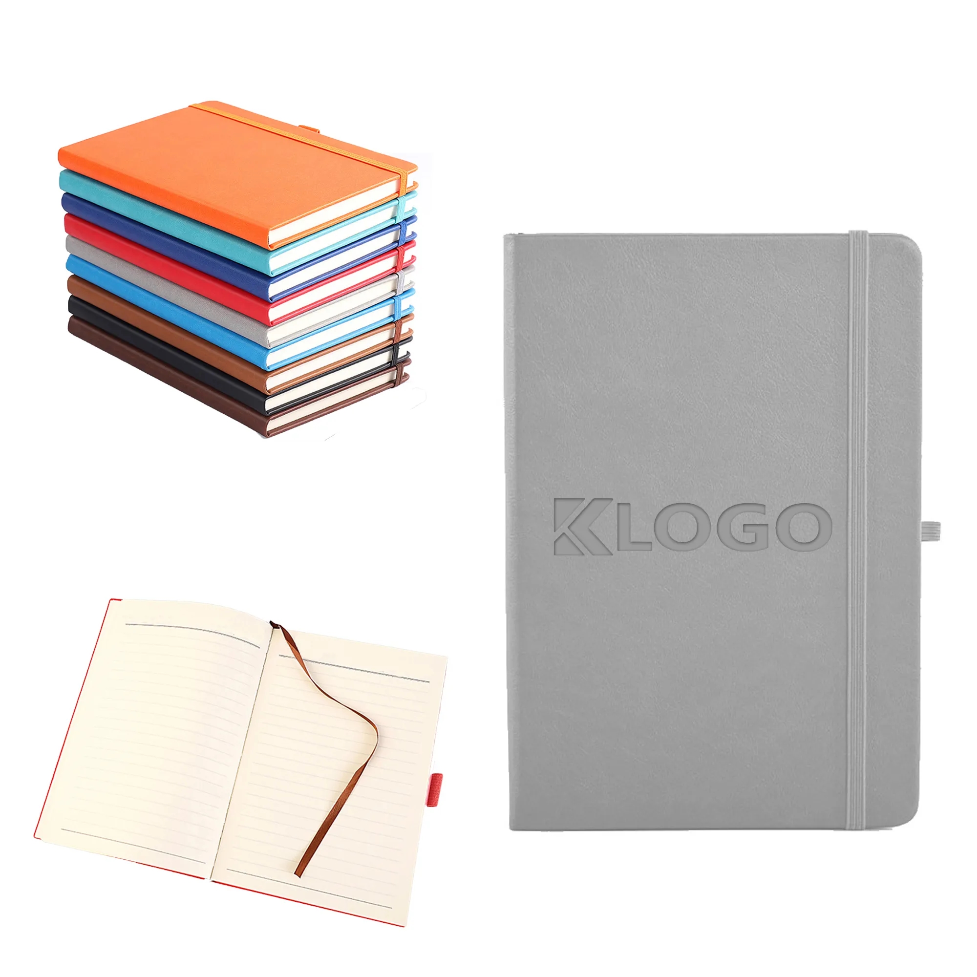 PU Lined Journal w/Pen Holder 2