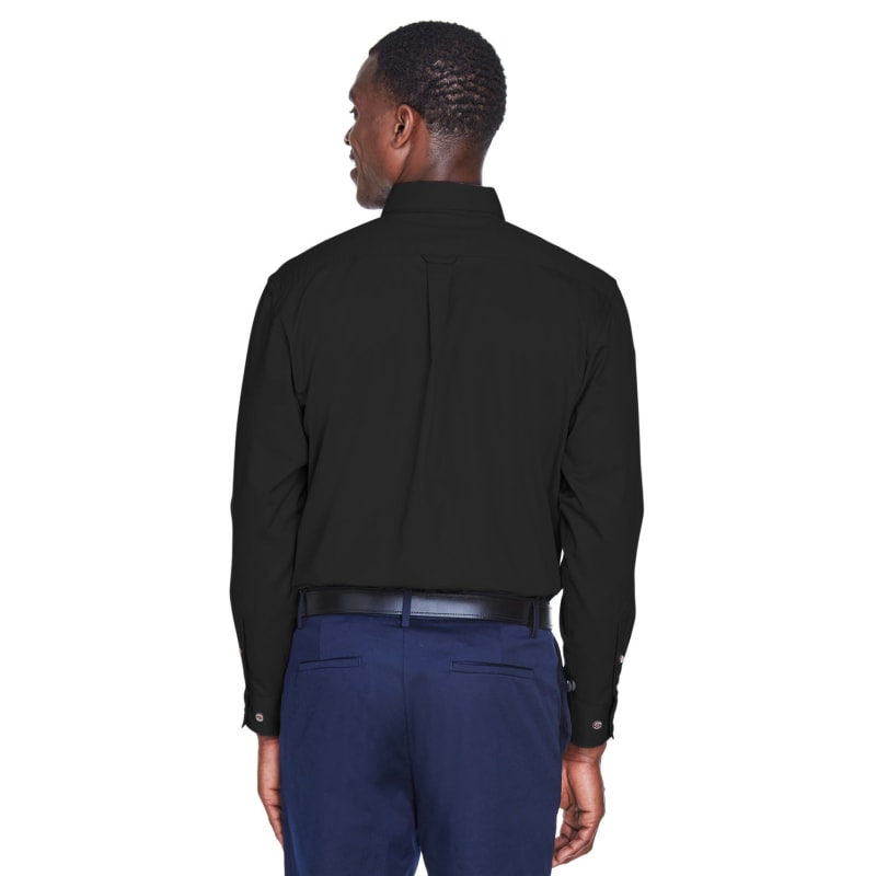Harriton Men's Tall Easy Blend™ Long-Sleeve Twill Shirt With Stain-Release 11