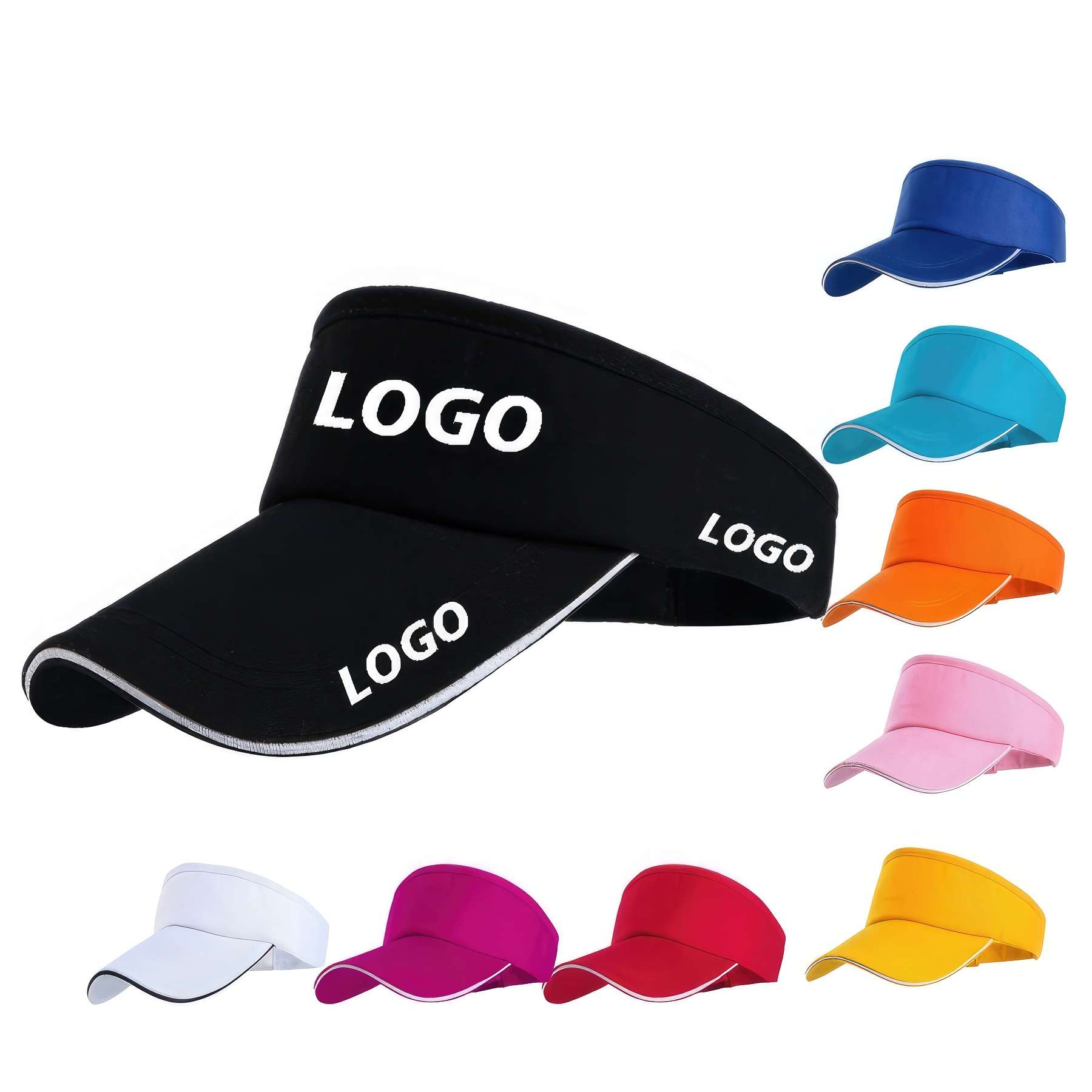 Custom Adjustable Sun Visor Caps for Women and Men 2
