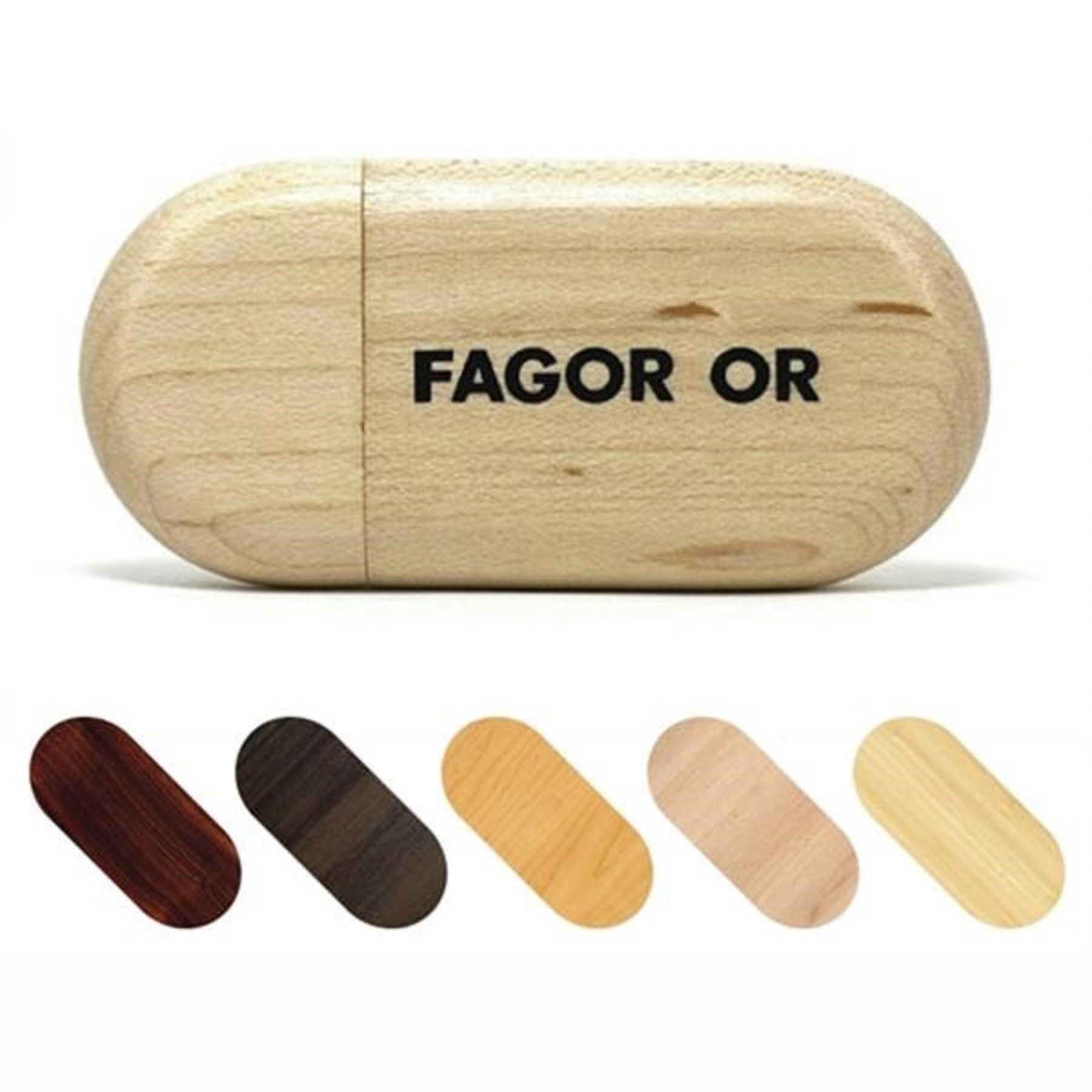 1 GB Round Wooden USB Flash Drives with Magnetic Closure 1