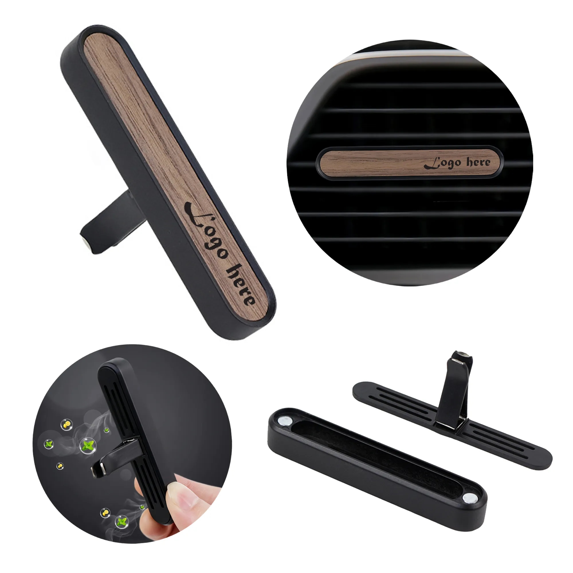 Car Air Fresheners Scents Diffuser Vent Clips Wood Premium 2