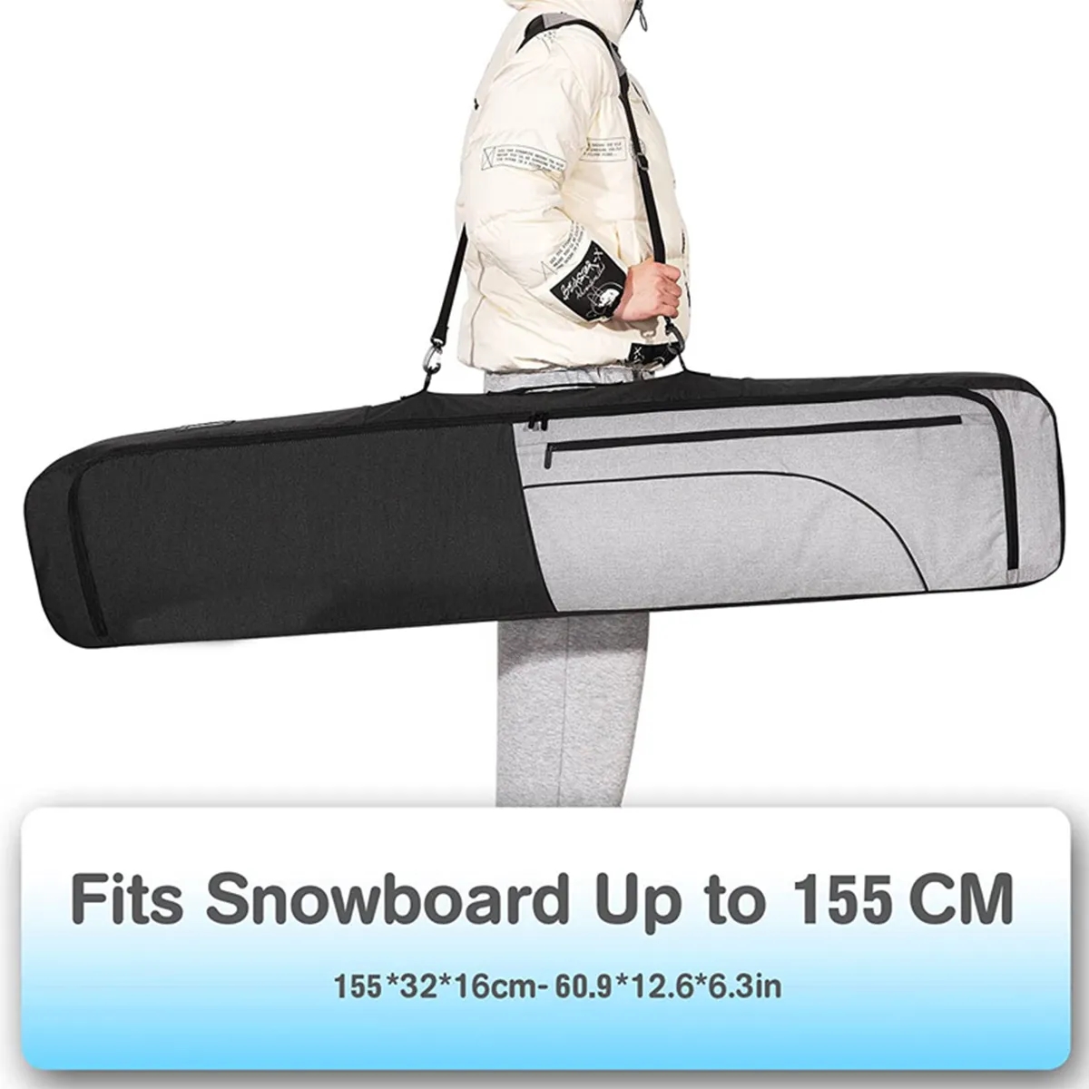 600D Premium Water-Resistant Padded Snowboard Ski Bags 2