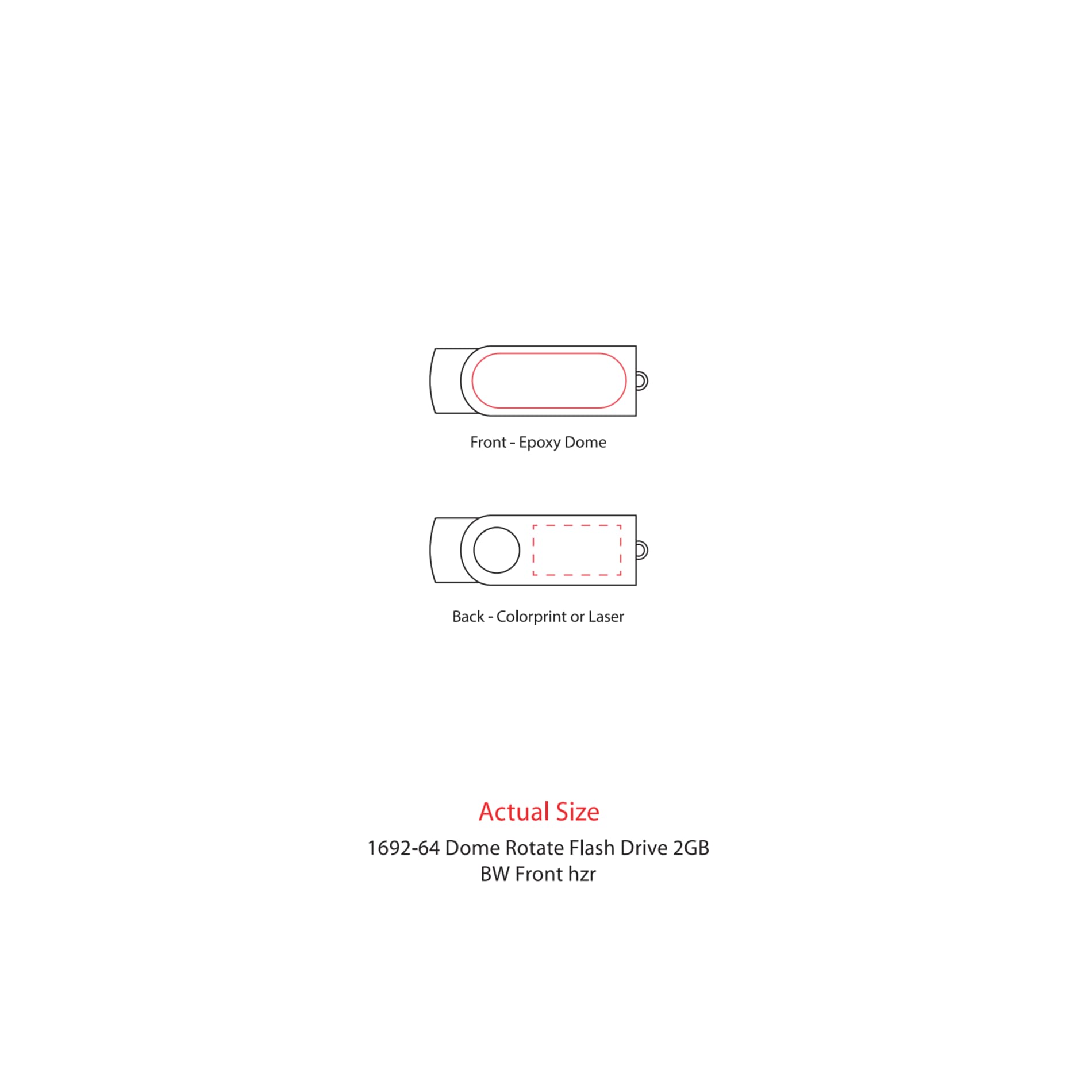 Domeable Rotate Flash Drive 2GB 14