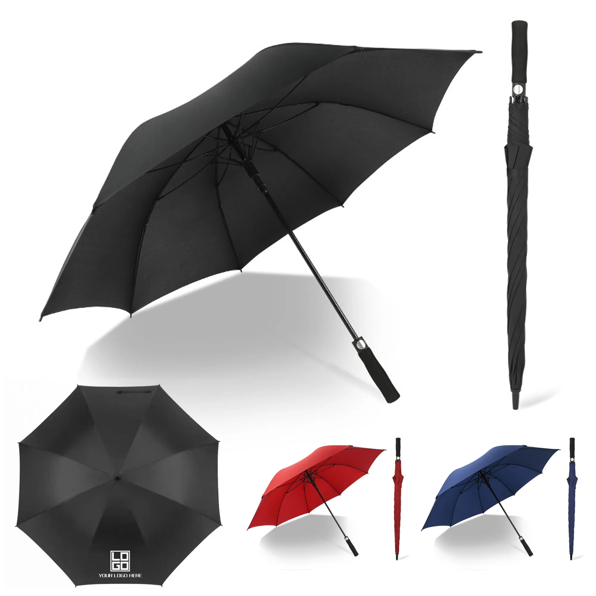 54" Auto Open Golf Umbrella MOQ10pcs 1