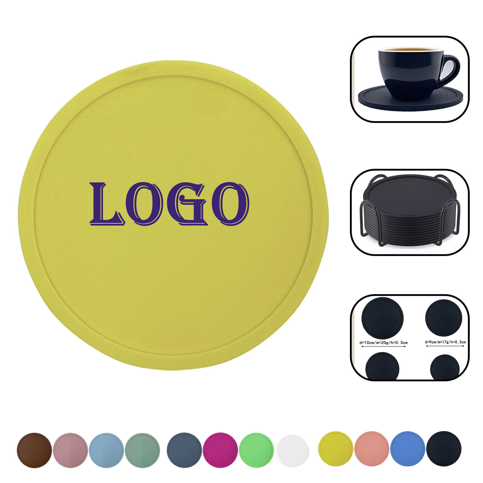 Round Heat Insulating Non Slip Cup Coasters 5