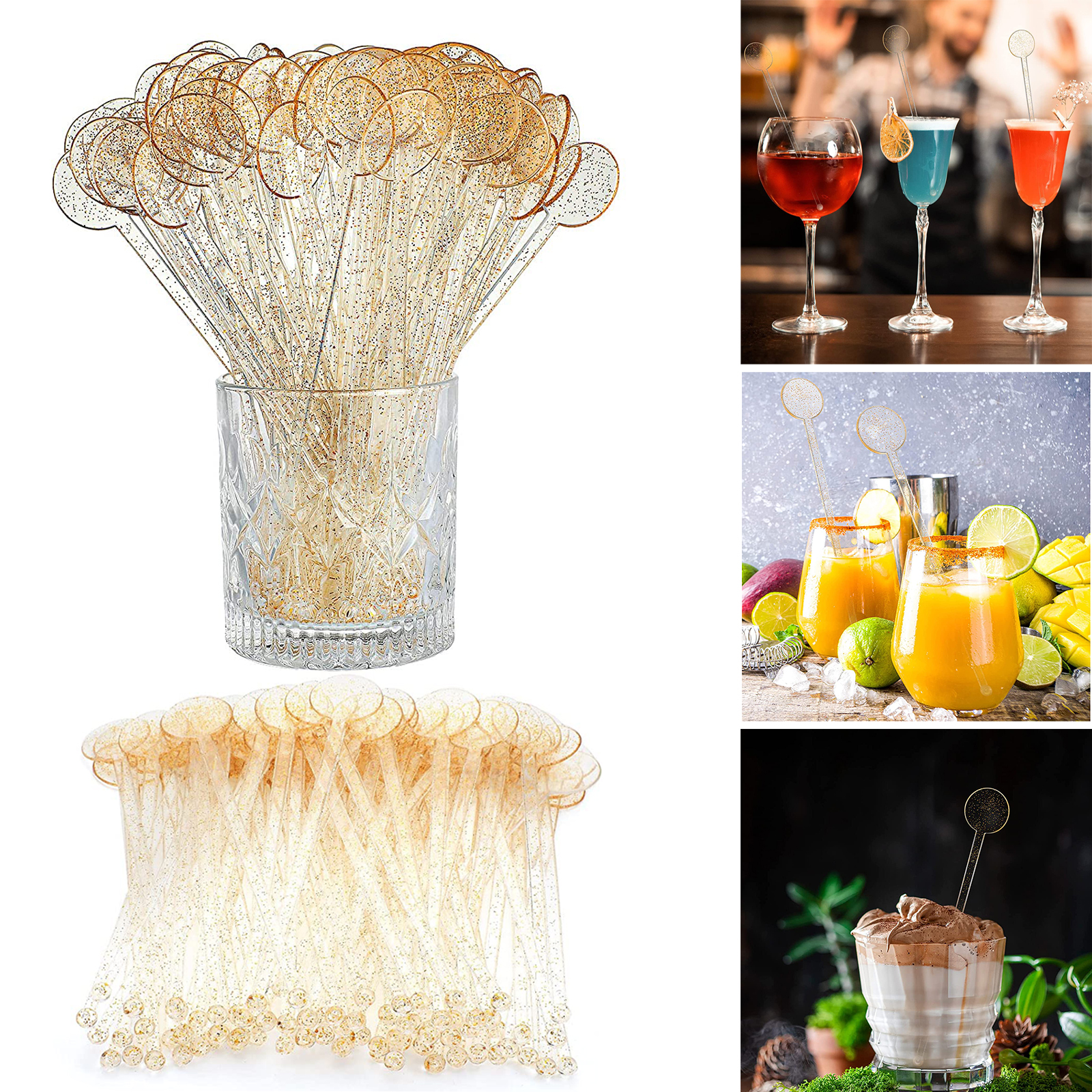 Disposable 7 Inch Swizzle Sticks for Cocktail Drink Stirrer 2