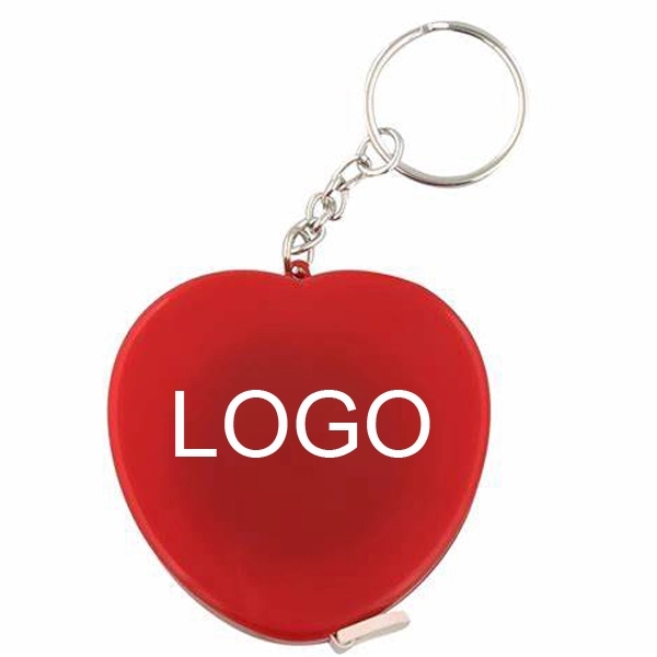 Heart Shaped Tape Measure Keyrings 2