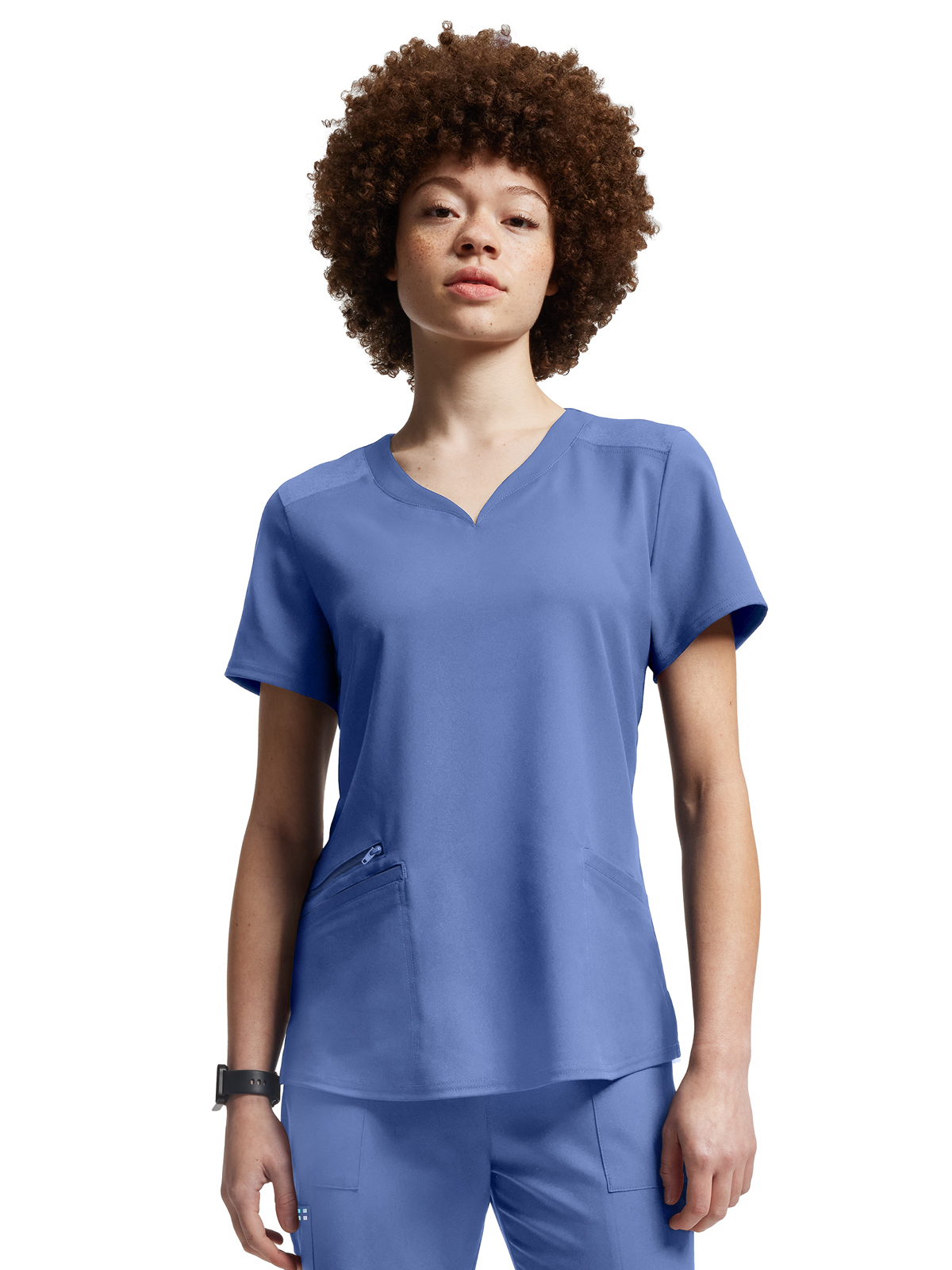 White Cross - VIBE - Women's Three-Pocket Curved V-Neckline Top 31