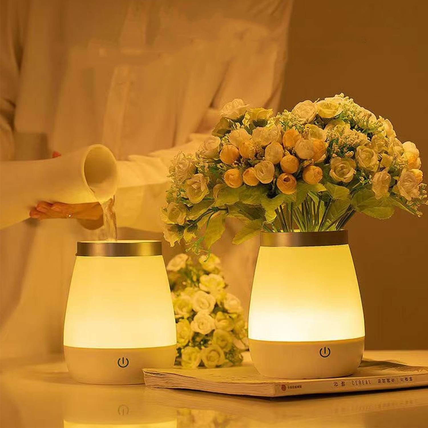 ABS Night Light Rechargeable Flower Arrangement Decoration 4