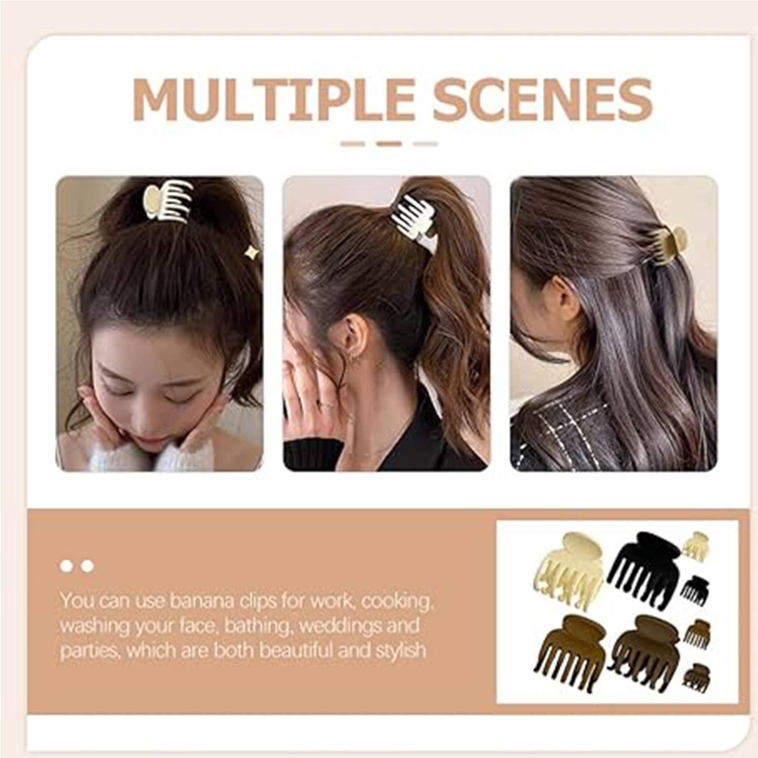 Women Plastic Hair Clips 7
