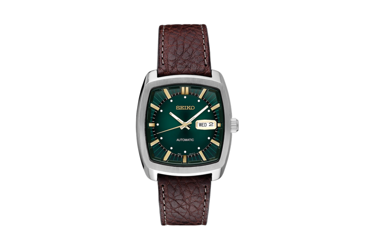 Seiko Men's RECRAFT Automatic Brown Leather Watch 1