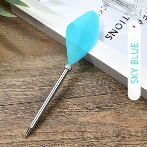 Short Tail Feather Metal Pen 22