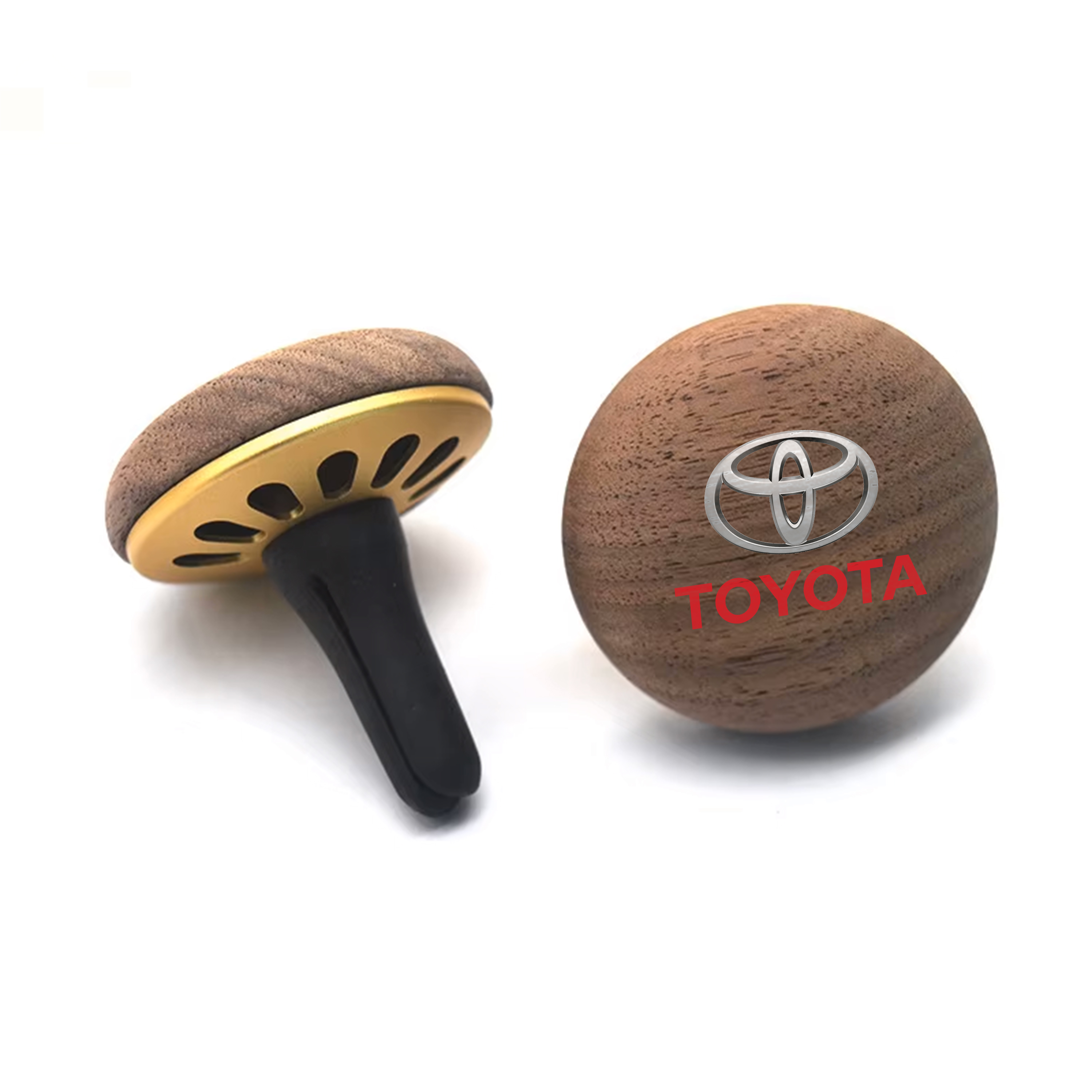 Luxury Wooden Pen with Silicone Grip and Golden Trim 1