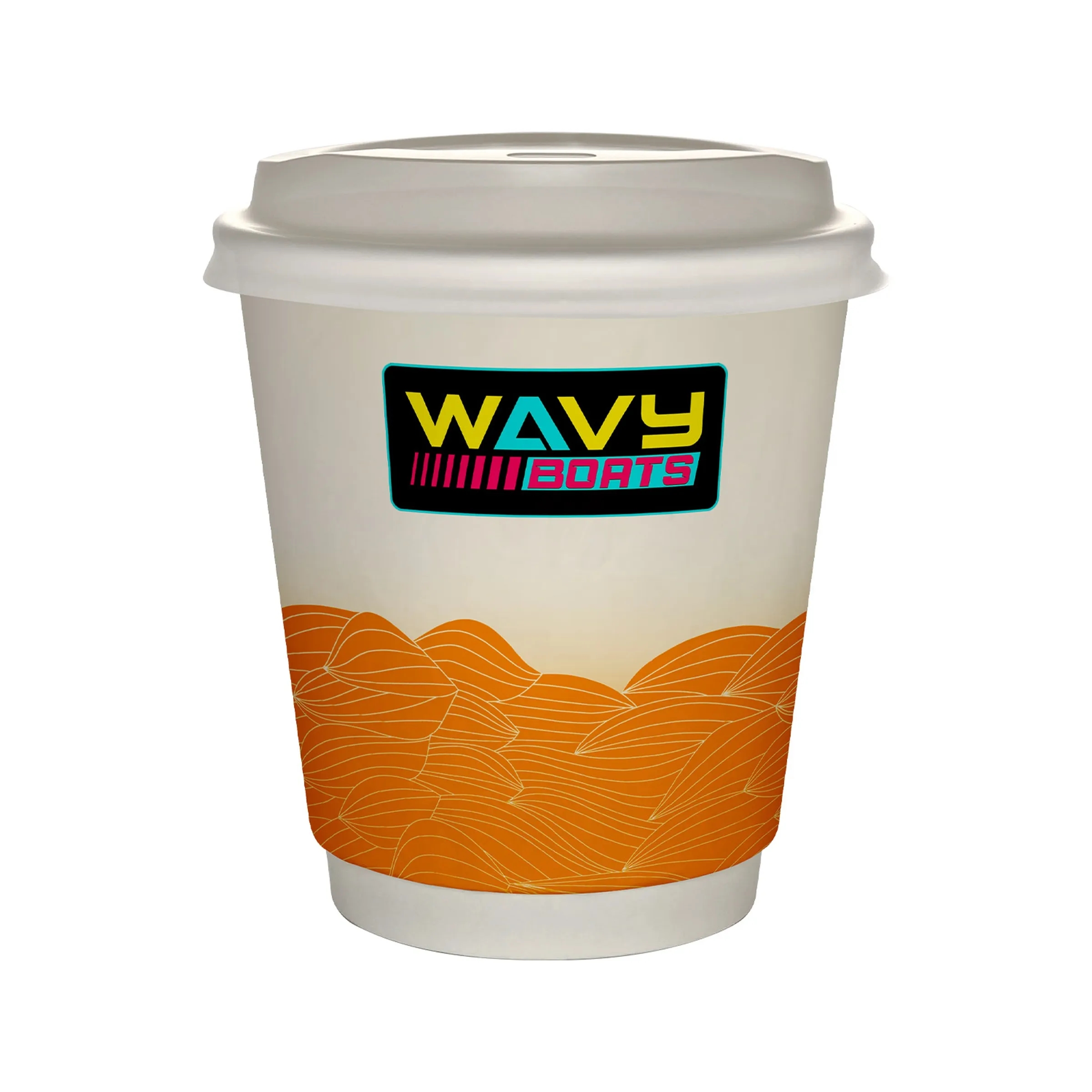 10 oz Full Color Turbulent Waves Insulated Paper Cup With Li 13