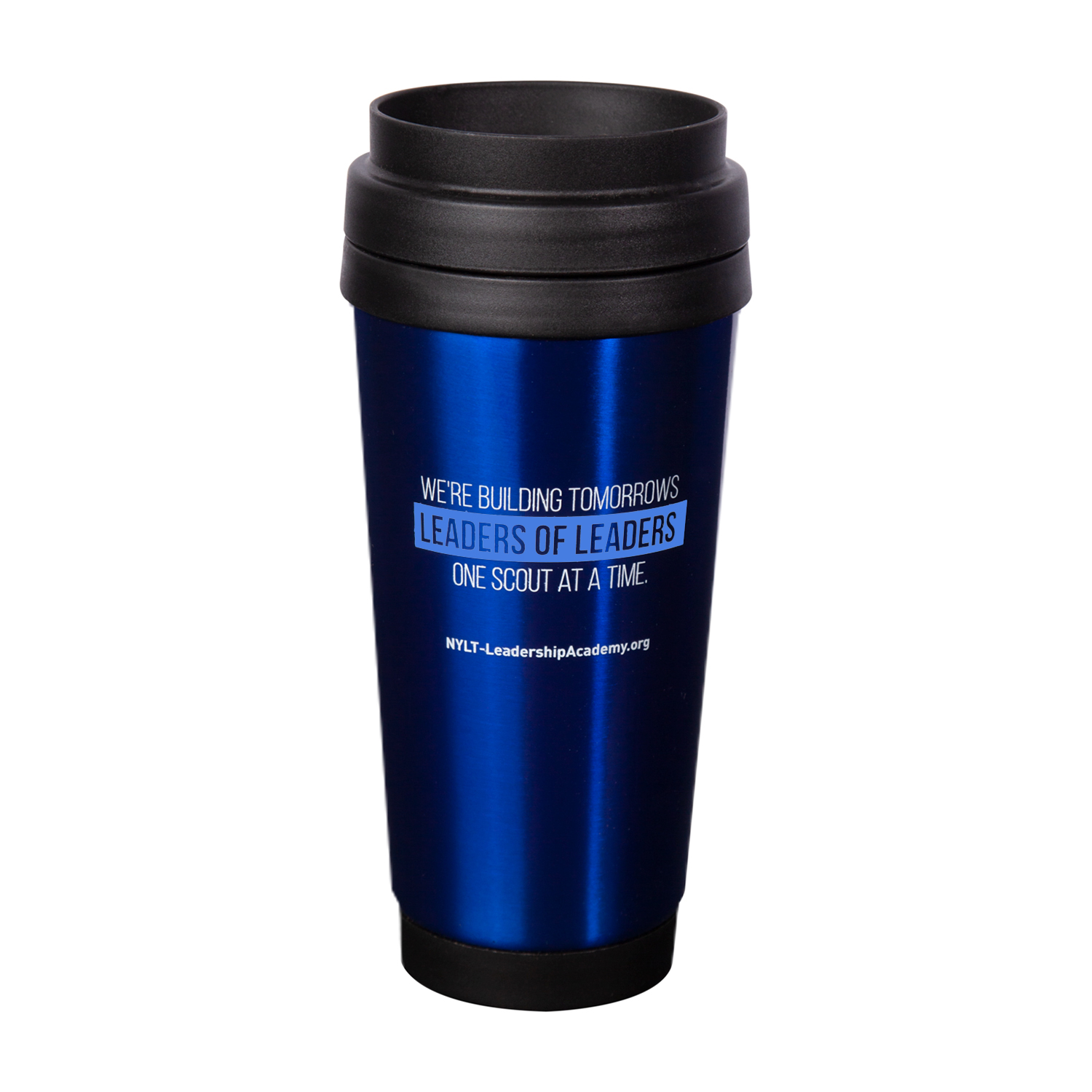 16 oz. Leer Stainless Steel Travel Mug (2 Color Imprint) 1