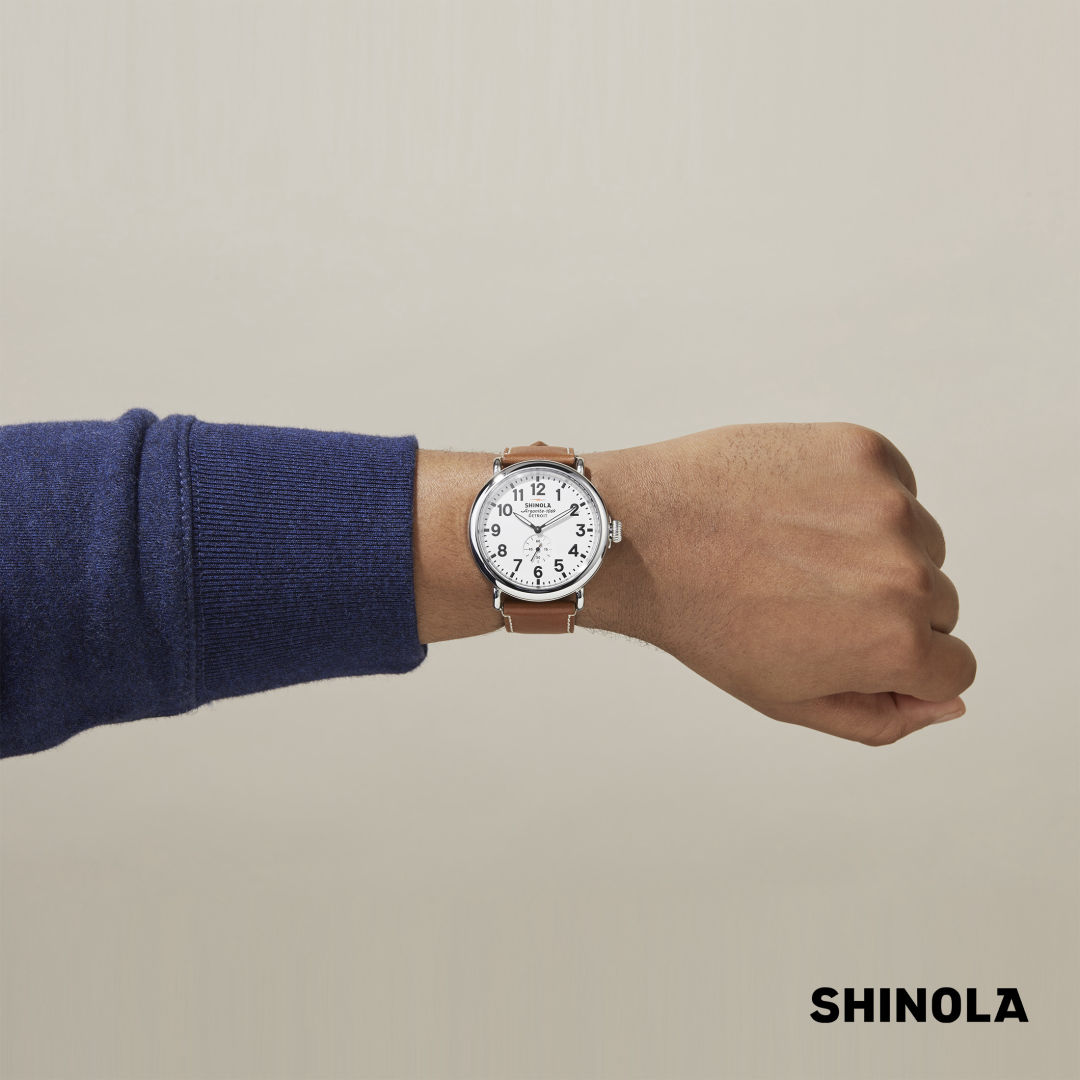 Shinola® Runwell Watch - White/Tan 19