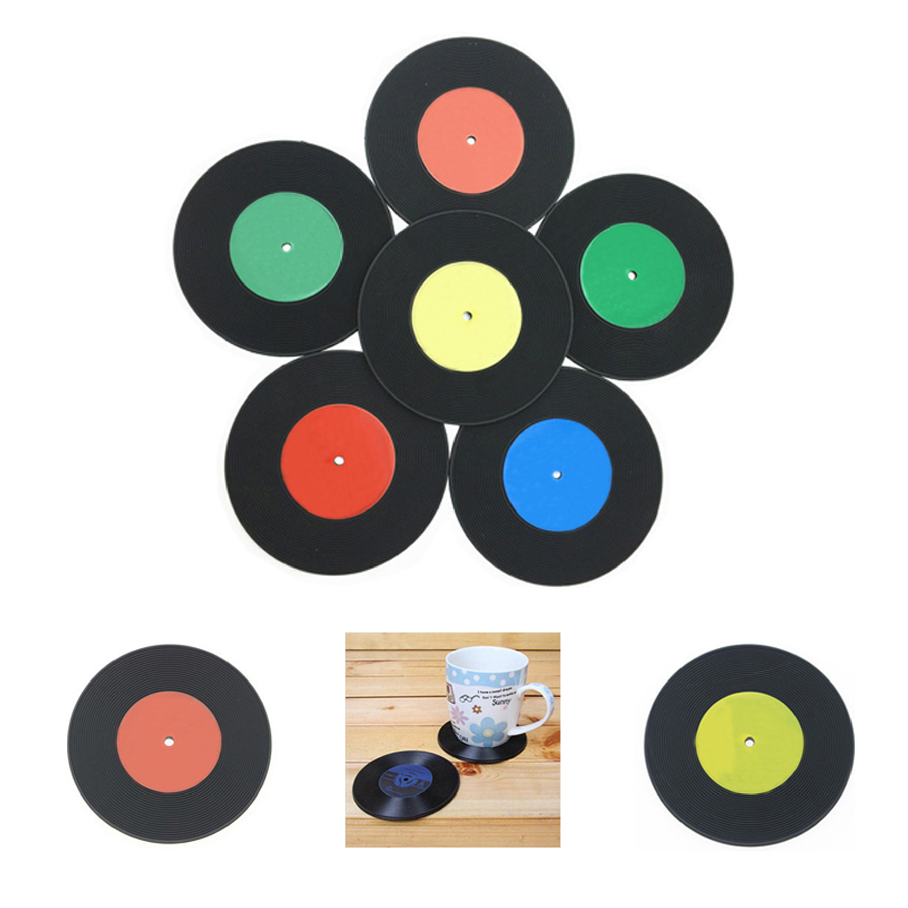PVC CD Album Record Drink Coaster 2