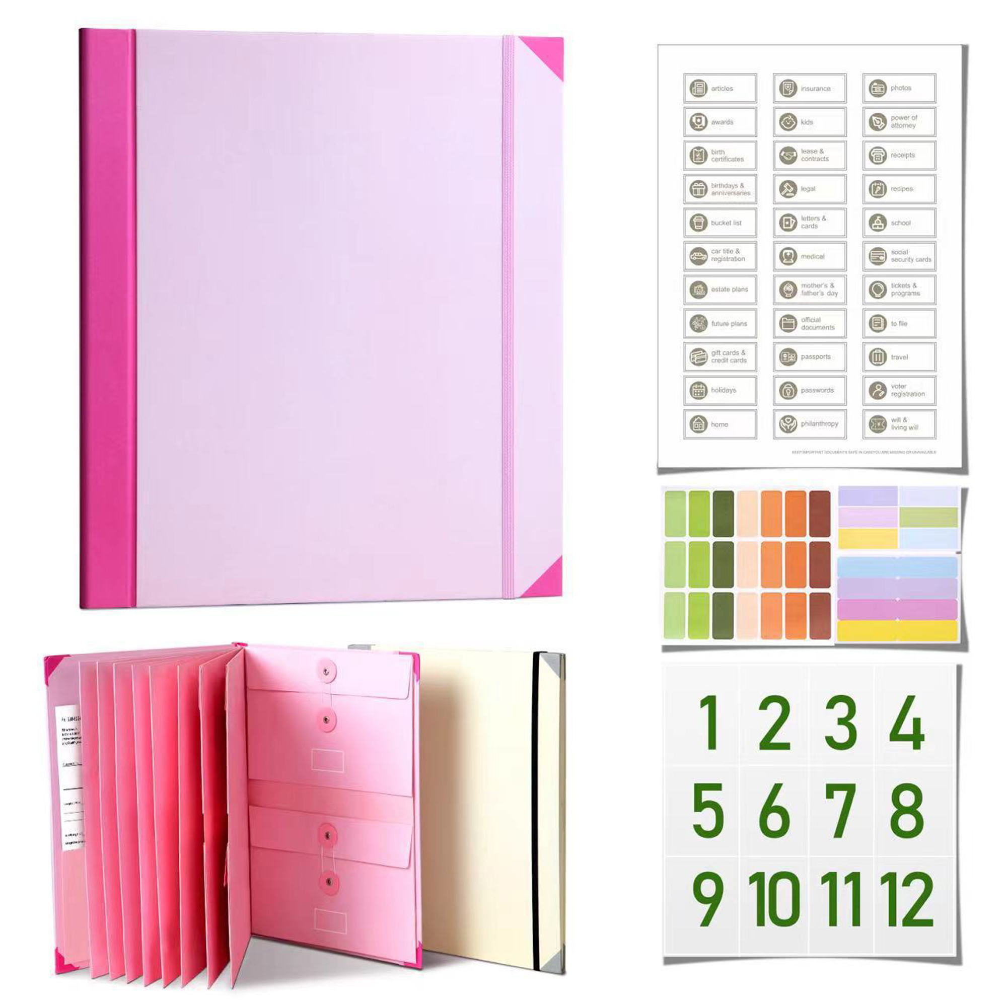 Document Organizer Folder With Labels And Pockets 3