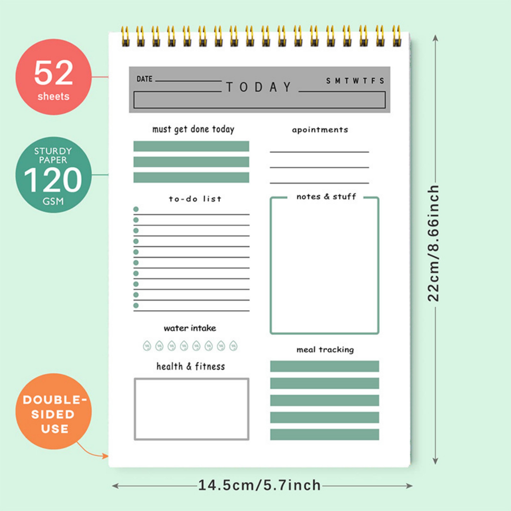 A5 52 Sheets Daily Planner 3