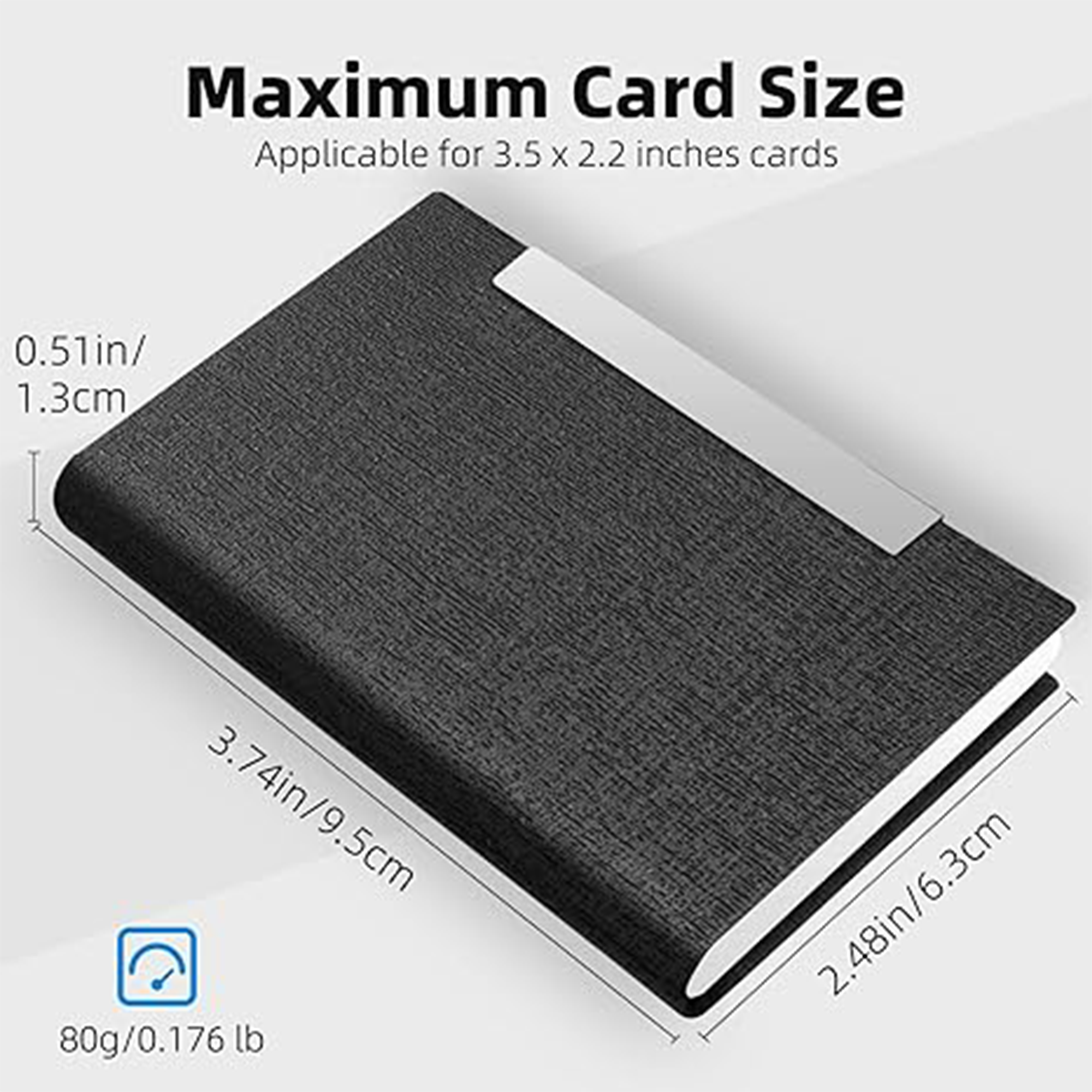 PU Leather Card Holder with Steel Detail 2