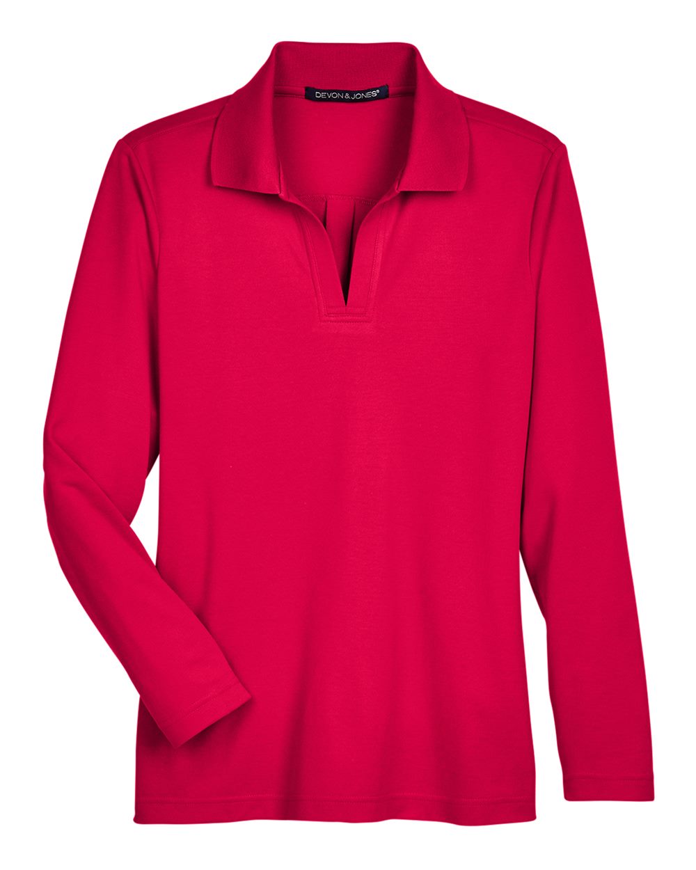 Women's CrownLux Performance® Plaited Long Sleeve Polo - DG20LW 30