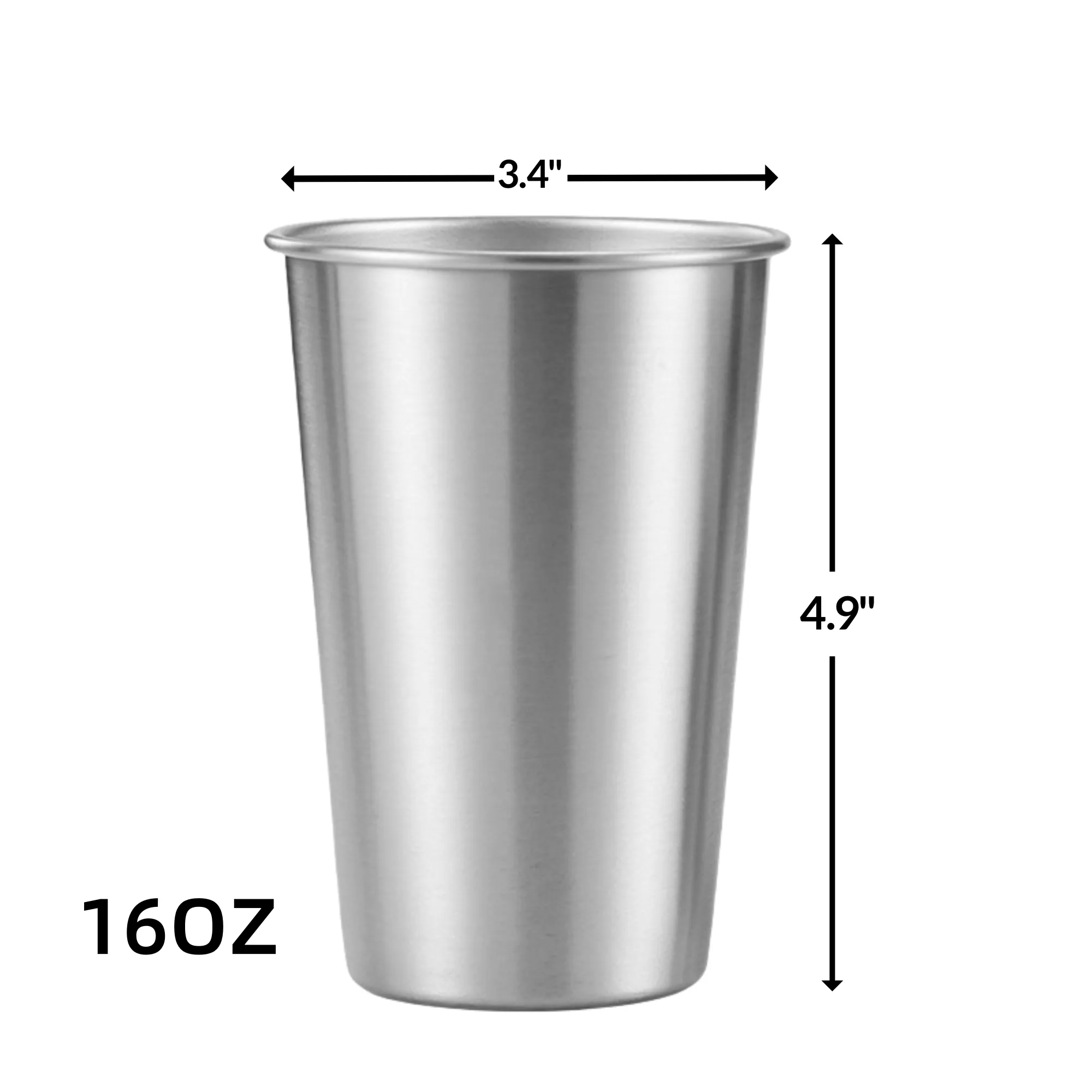 Stainless Steel Cups 16 oz Pint Tumbler 4