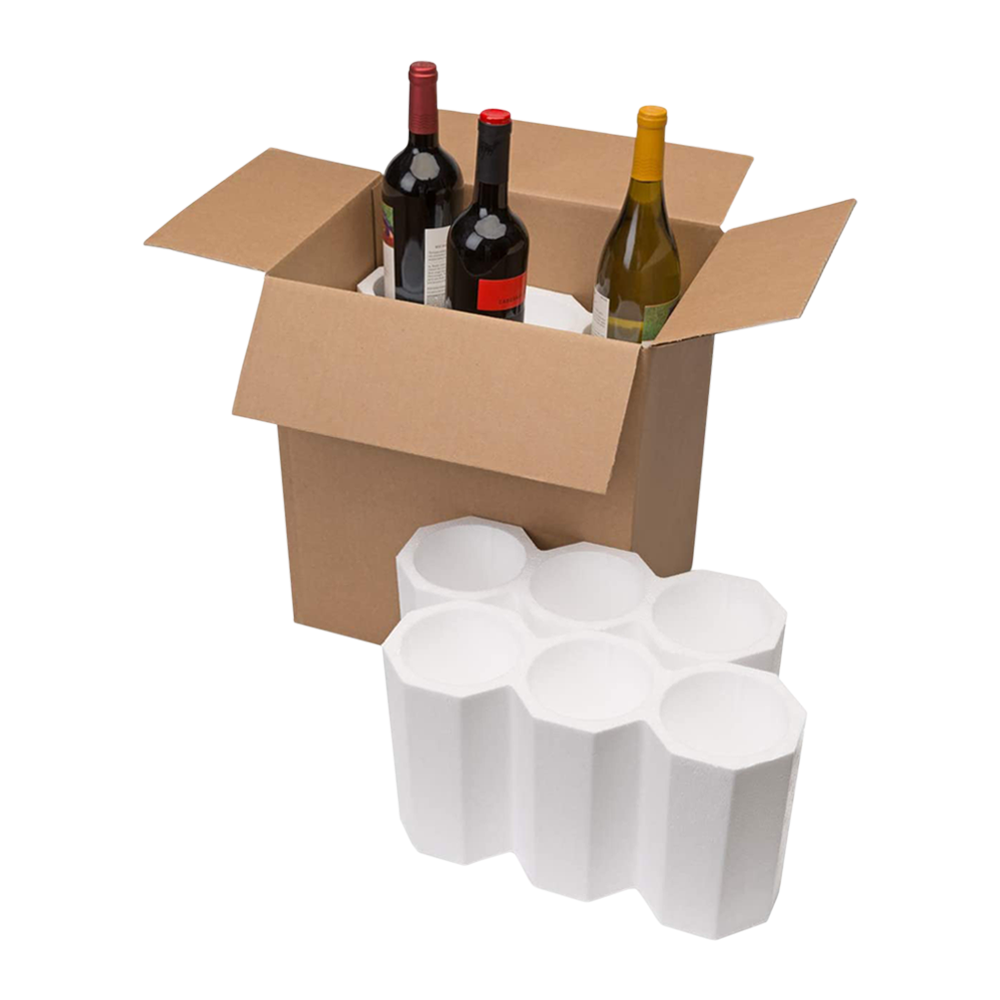 6-Bottle Styrofoam Wine Shipper 3