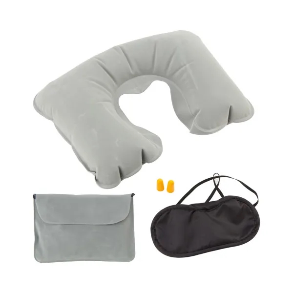 Travel Pillow Kit with Ear Plugs and Eye Mask 2